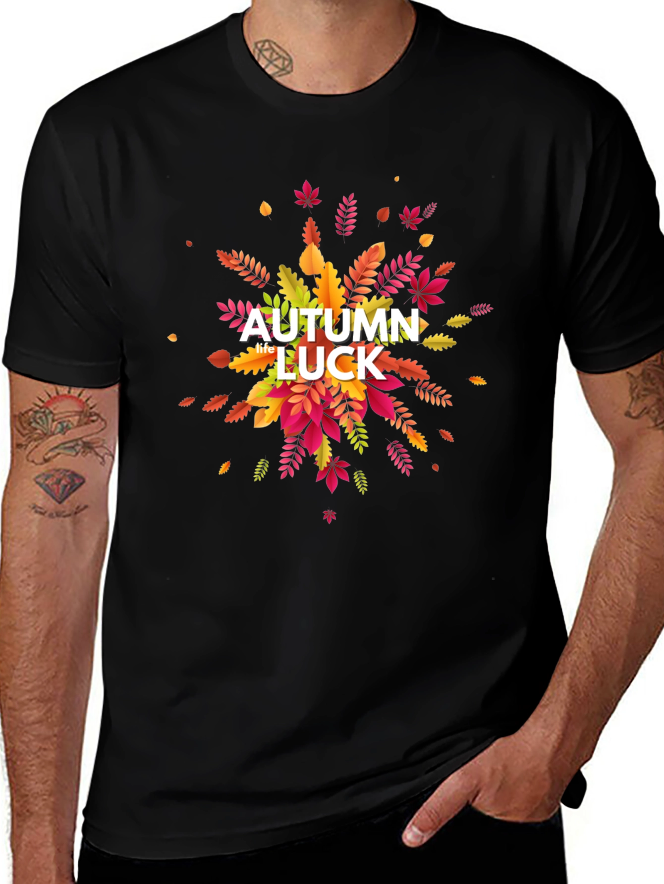 Variant 16 of Autumn Luck Graphic Tee - Fall Season Shirt