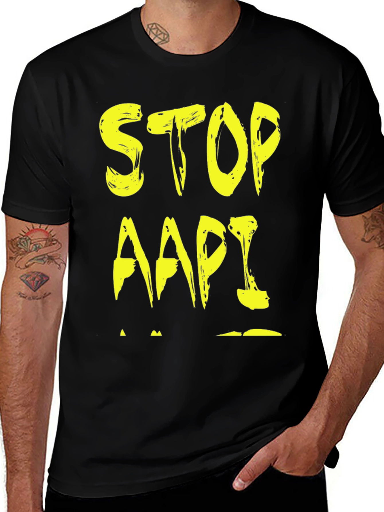 Stop AAPI Hate T-Shirt - Black Unisex