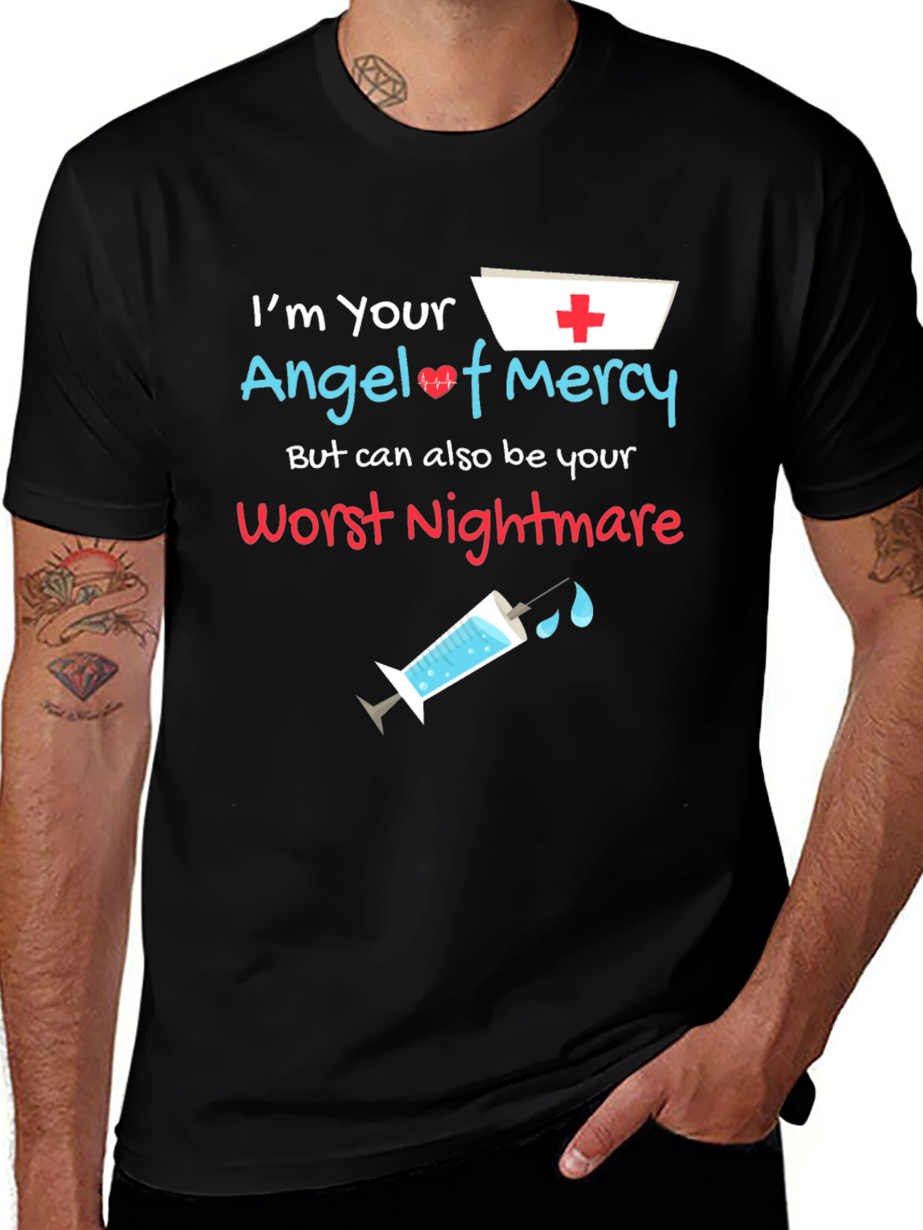 Variant 3 of Nurse Angel of Mercy Worst Nightmare Graphic T-Shirt