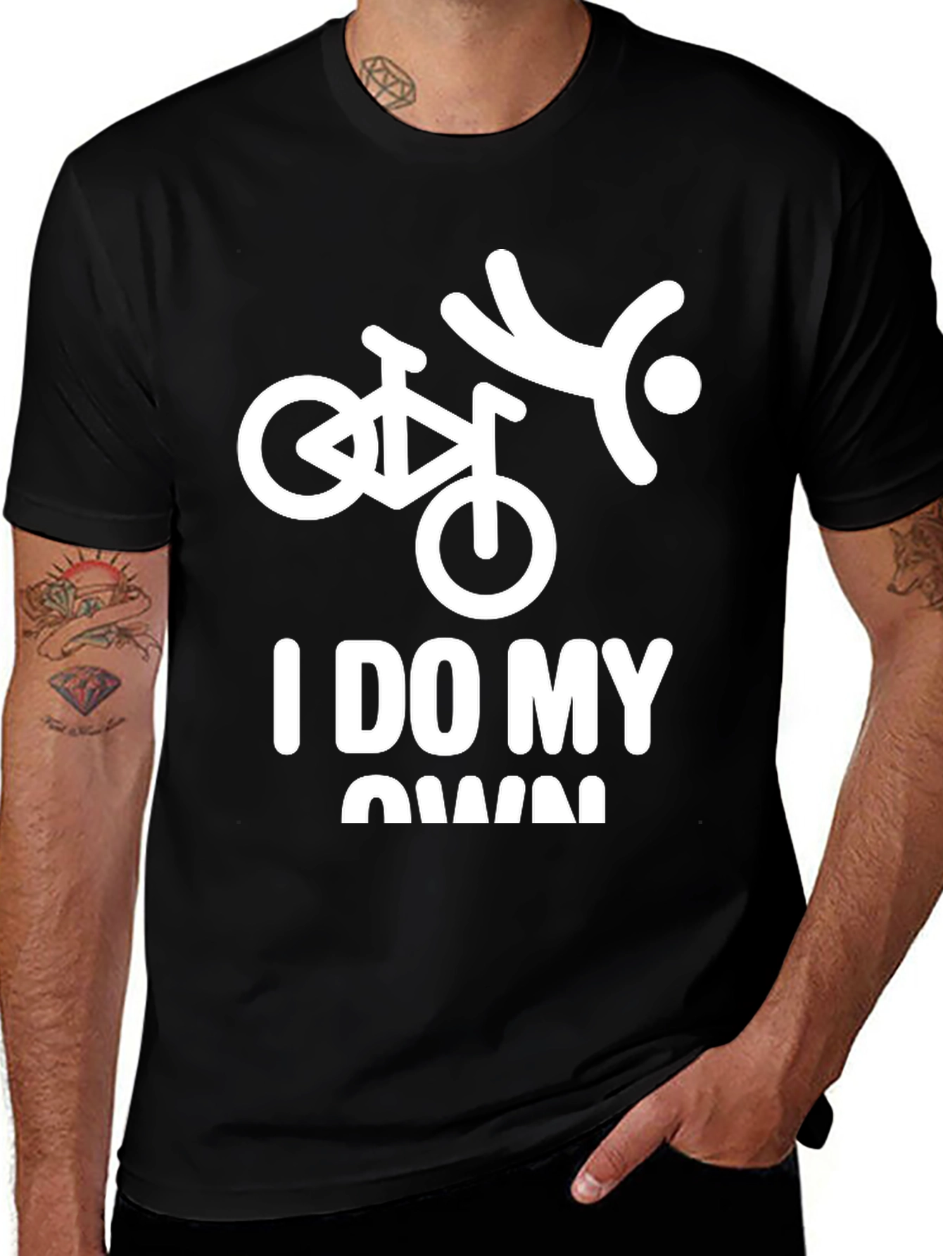 Variant 17 of I Do My Own Stunts Bike T-Shirt