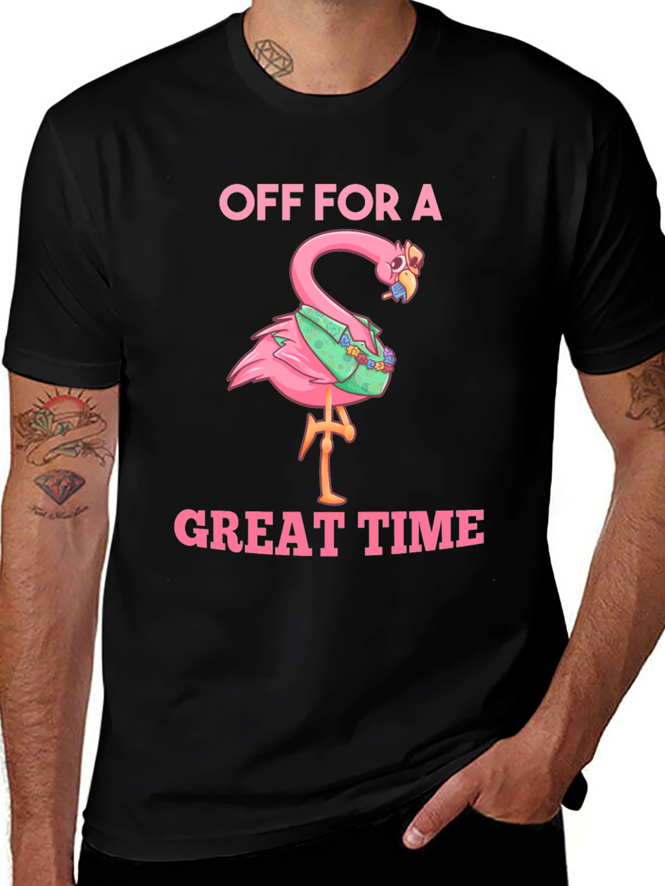 Variant 10 of Off For a Great Time Flamingo T-Shirt