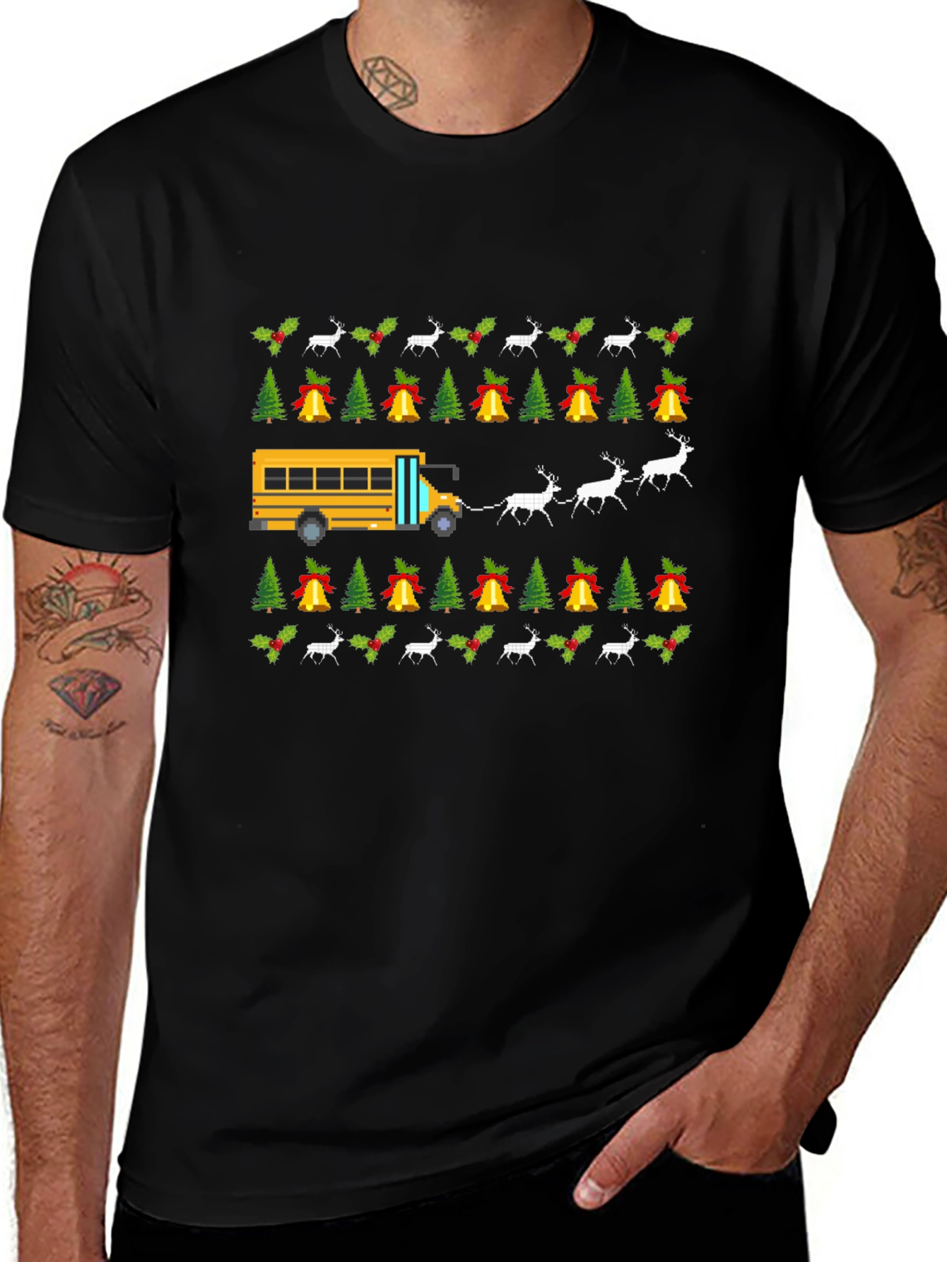Christmas School Bus T-Shirt