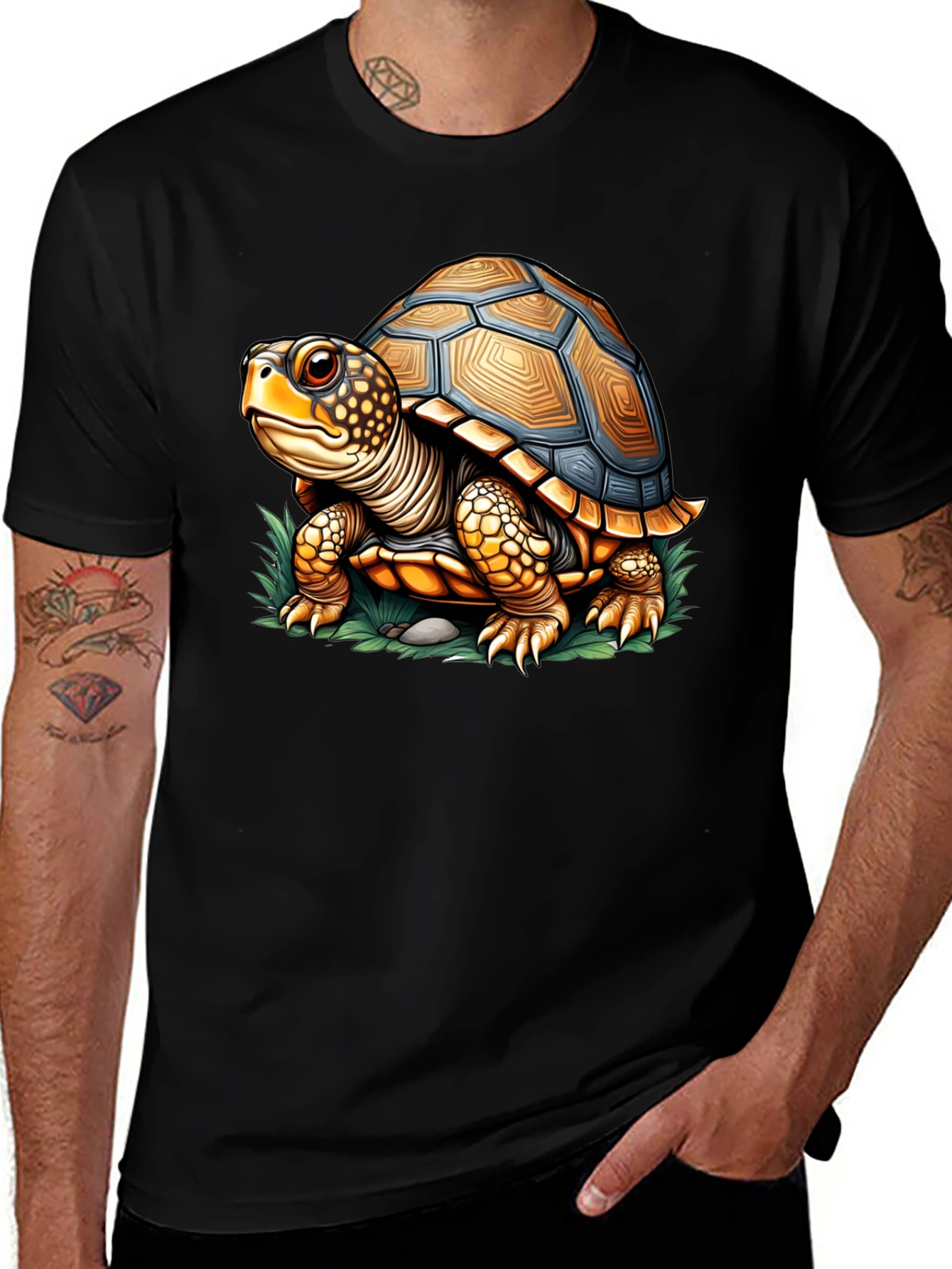 Variant 23 of Turtle Graphic Tee - Unique Animal Design