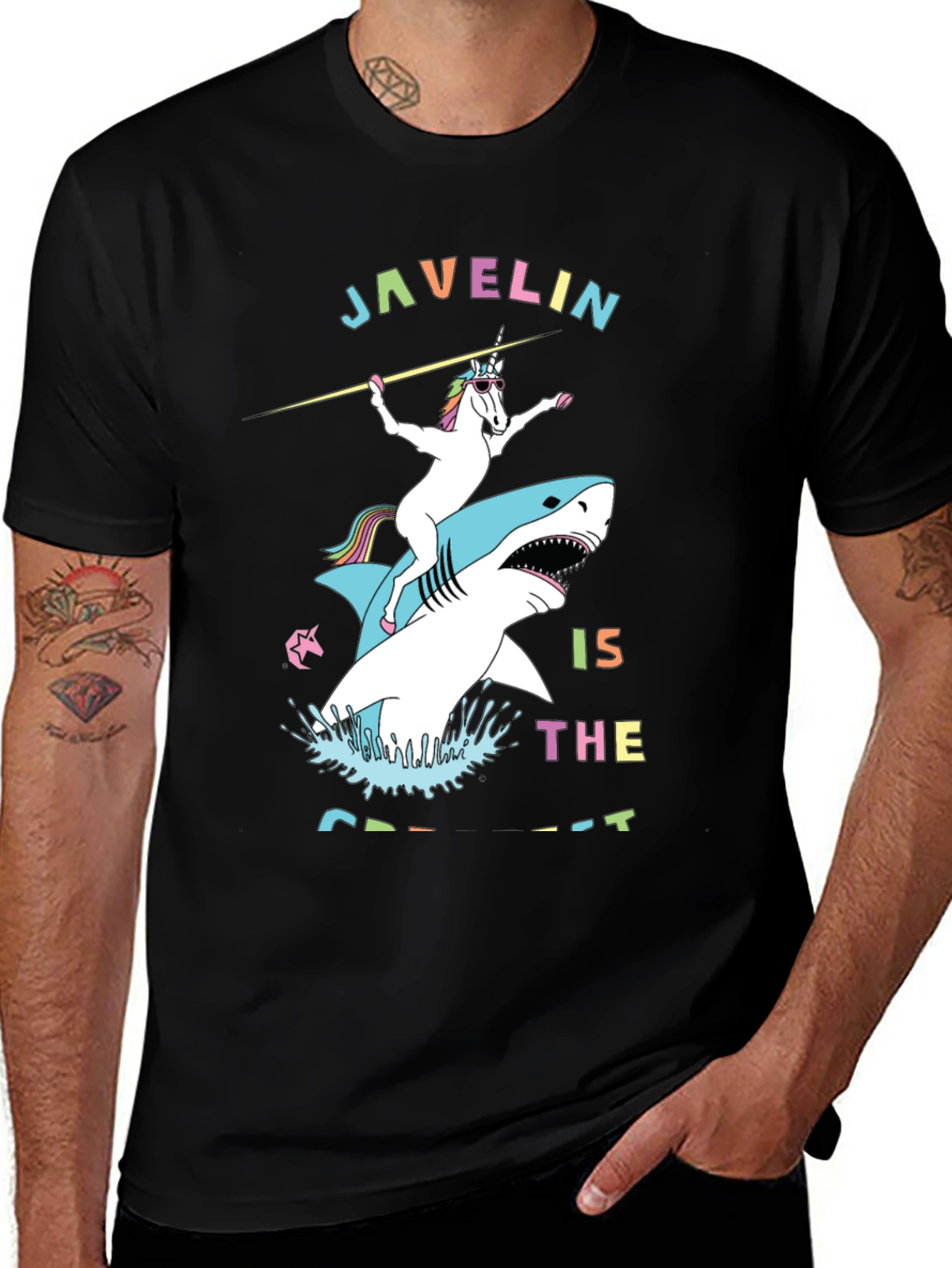Variant 3 of Javelin Shark Unicorn T-Shirt - Graphic Tee