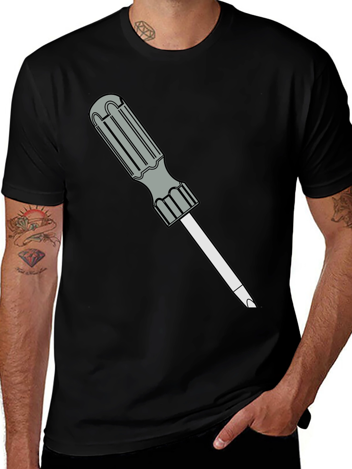 Variant 19 of Screwdriver Graphic Black T-Shirt