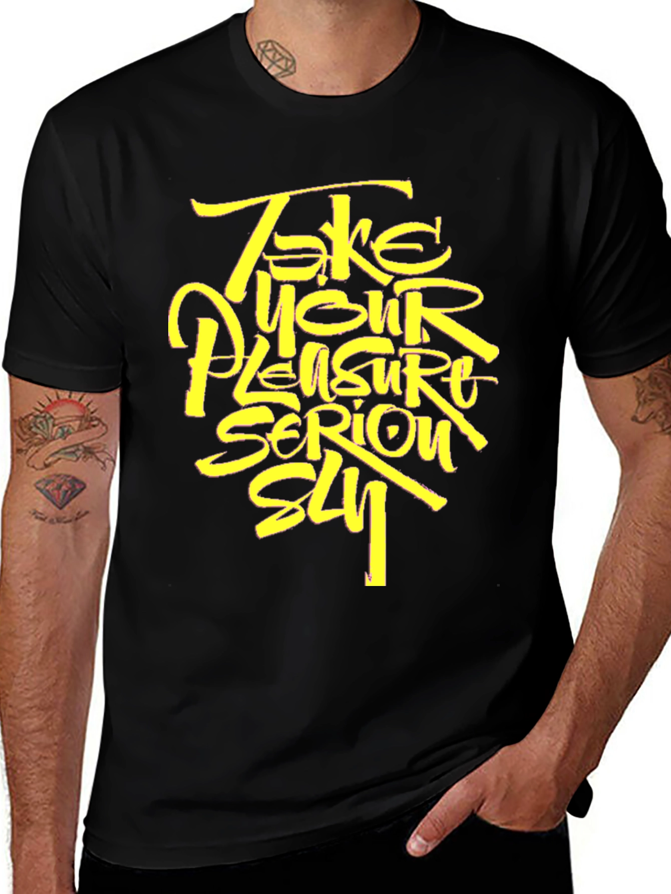 Variant 18 of Take Your Pleasure Serious T-Shirt - Stylish Graphic Tee