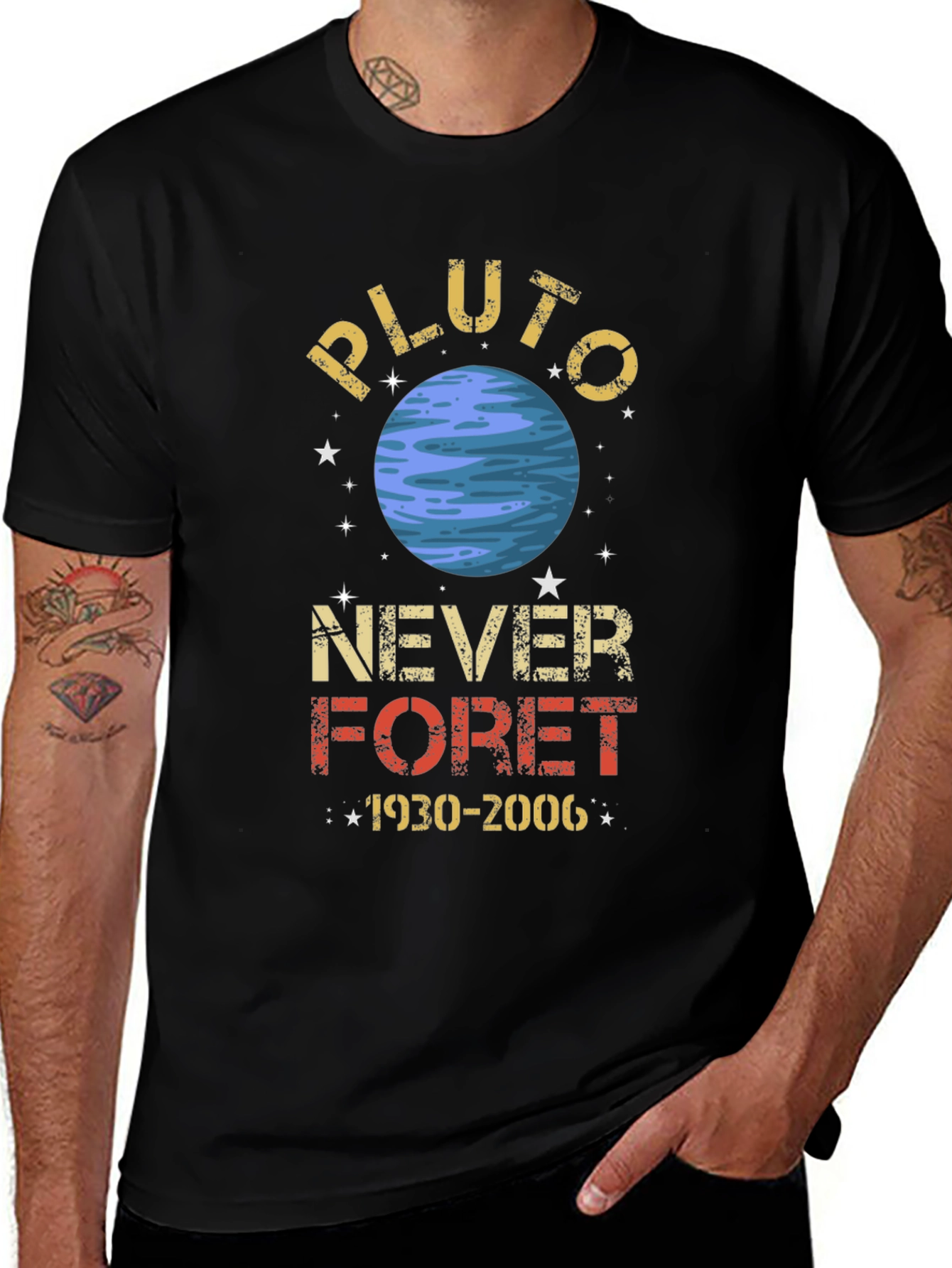 Variant 9 of Pluto Never Forget Graphic Tee