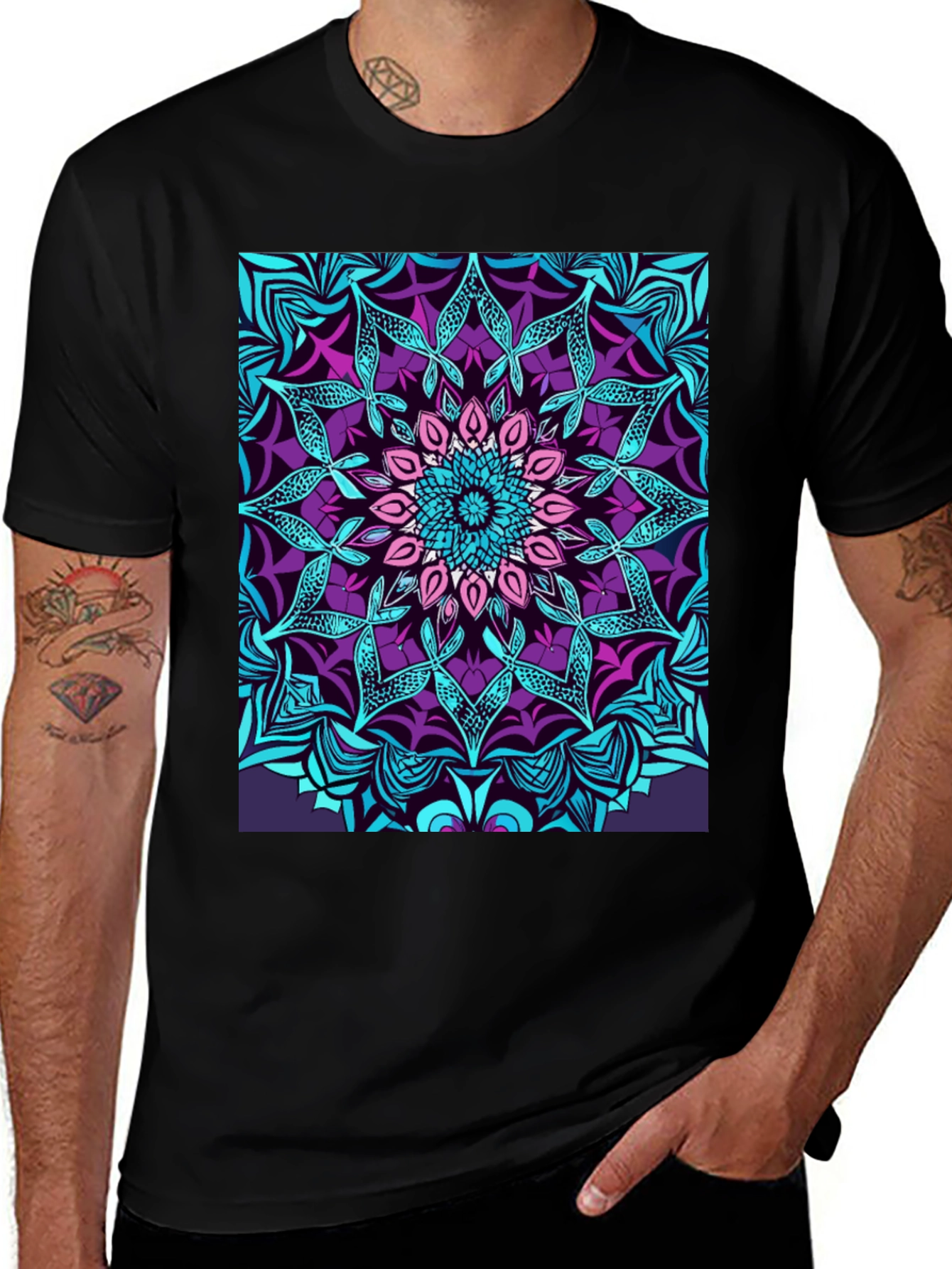 Variant 10 of Vibrant Mandala Graphic Tee