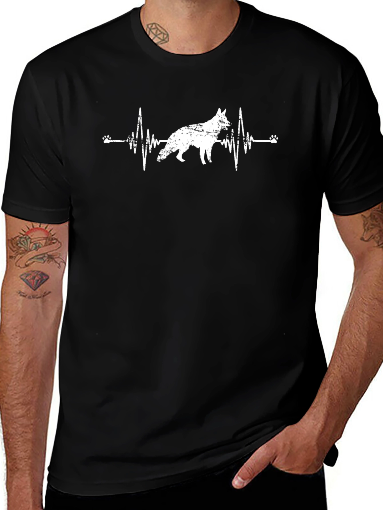 Variant 4 of German Shepherd Heartbeat T-Shirt
