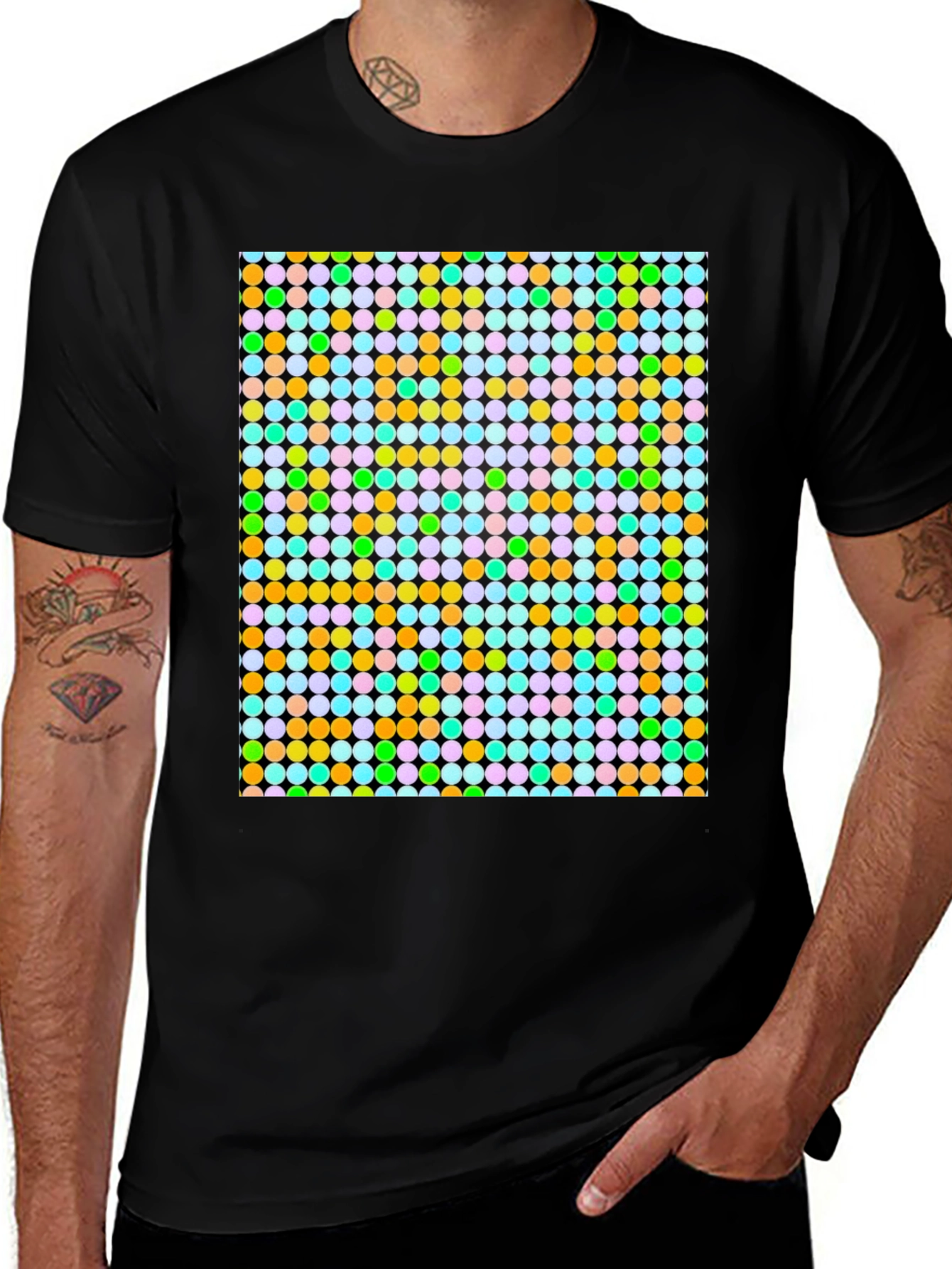 Variant 20 of Colorful Polka Dot Pattern T-Shirt