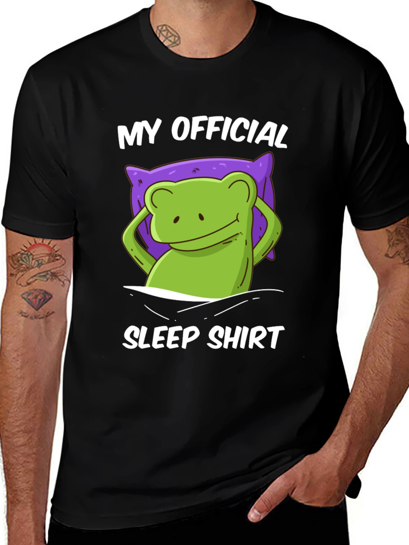 Variant 20 of Funny Frog Sleep Shirt - Men's Graphic Tee