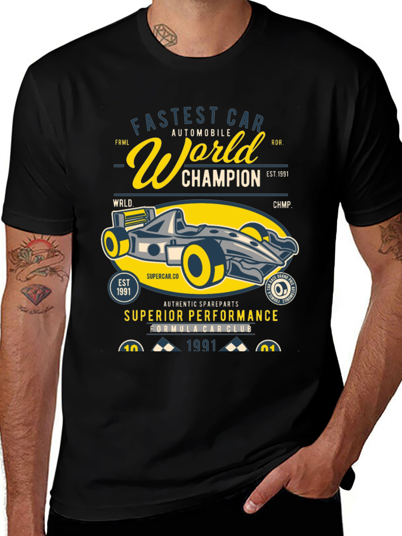 Variant 16 of Fastest Car World Champion Graphic T-Shirt