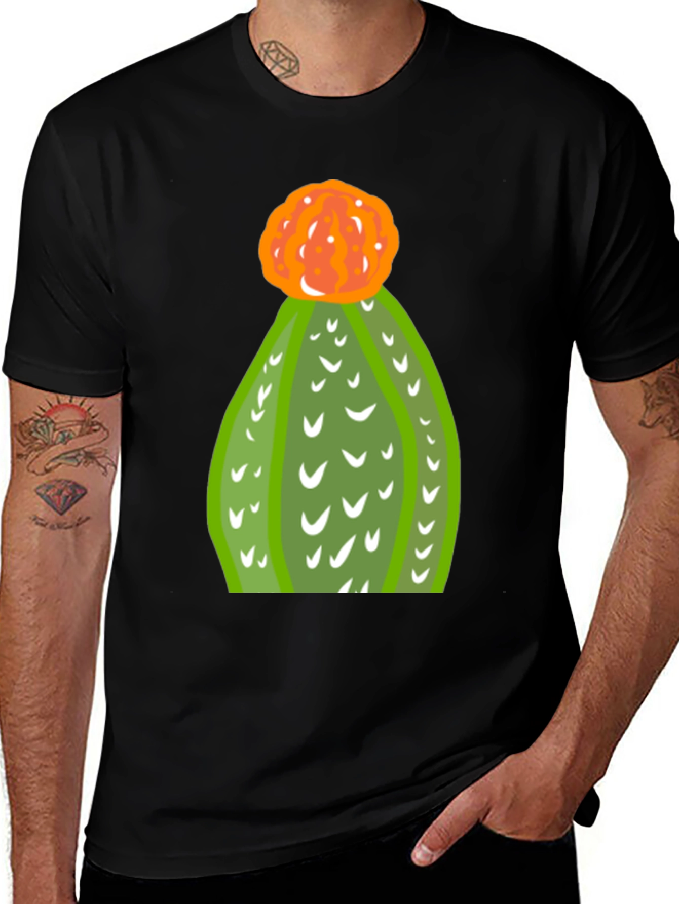 Variant 28 of Cactus Graphic Tee - Trendy Desert Plant Shirt