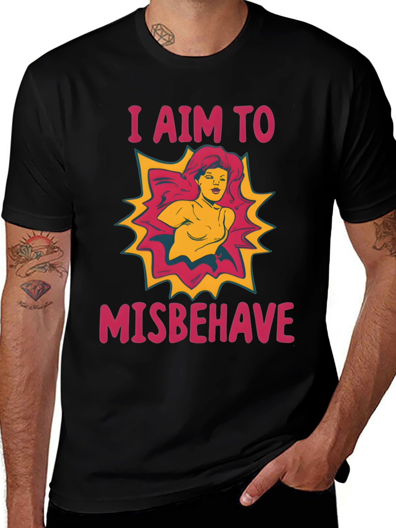 Variant 9 of I Aim to Misbehave Graphic T-Shirt