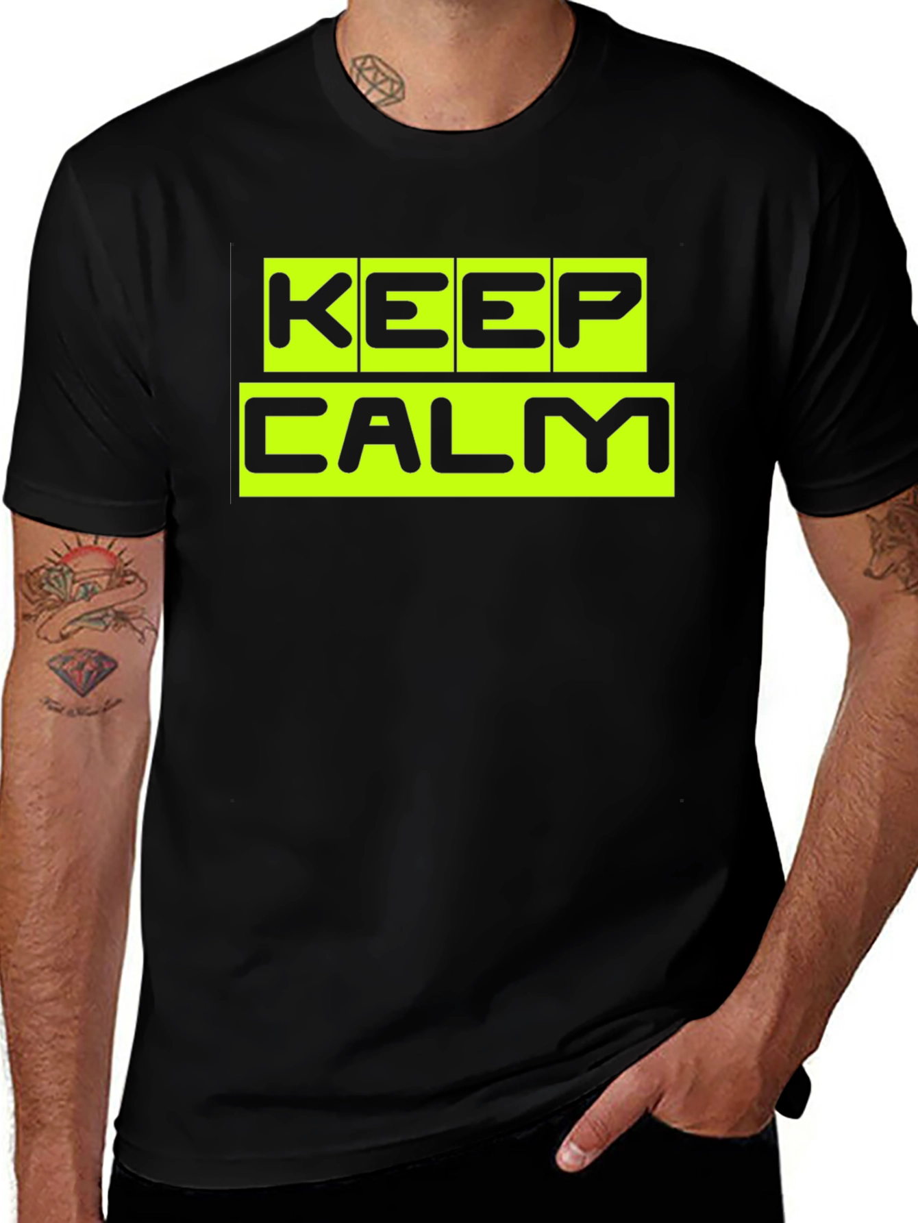 Variant 10 of Keep Calm Black Graphic T-Shirt