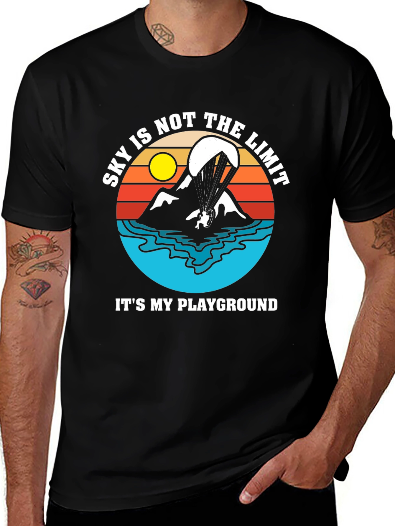 Sky's Not The Limit T-Shirt - Paragliding Adventure Tee