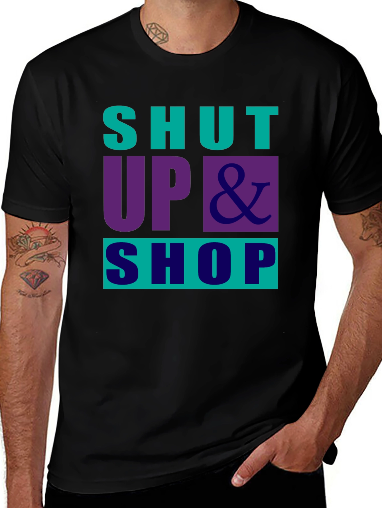 Variant 7 of Shut Up & Shop Graphic Tee
