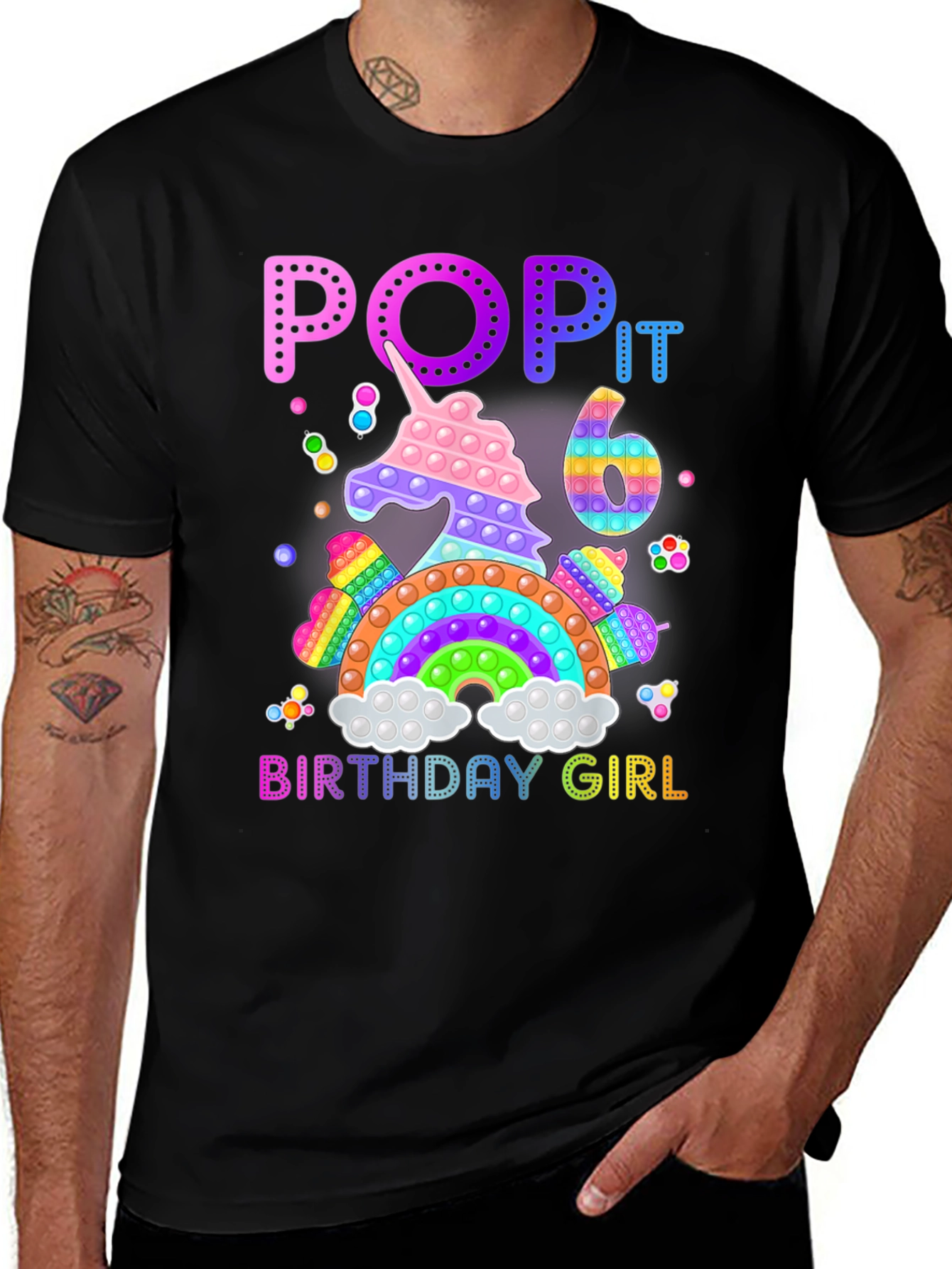Pop It Birthday Girl T-Shirt - Size 6