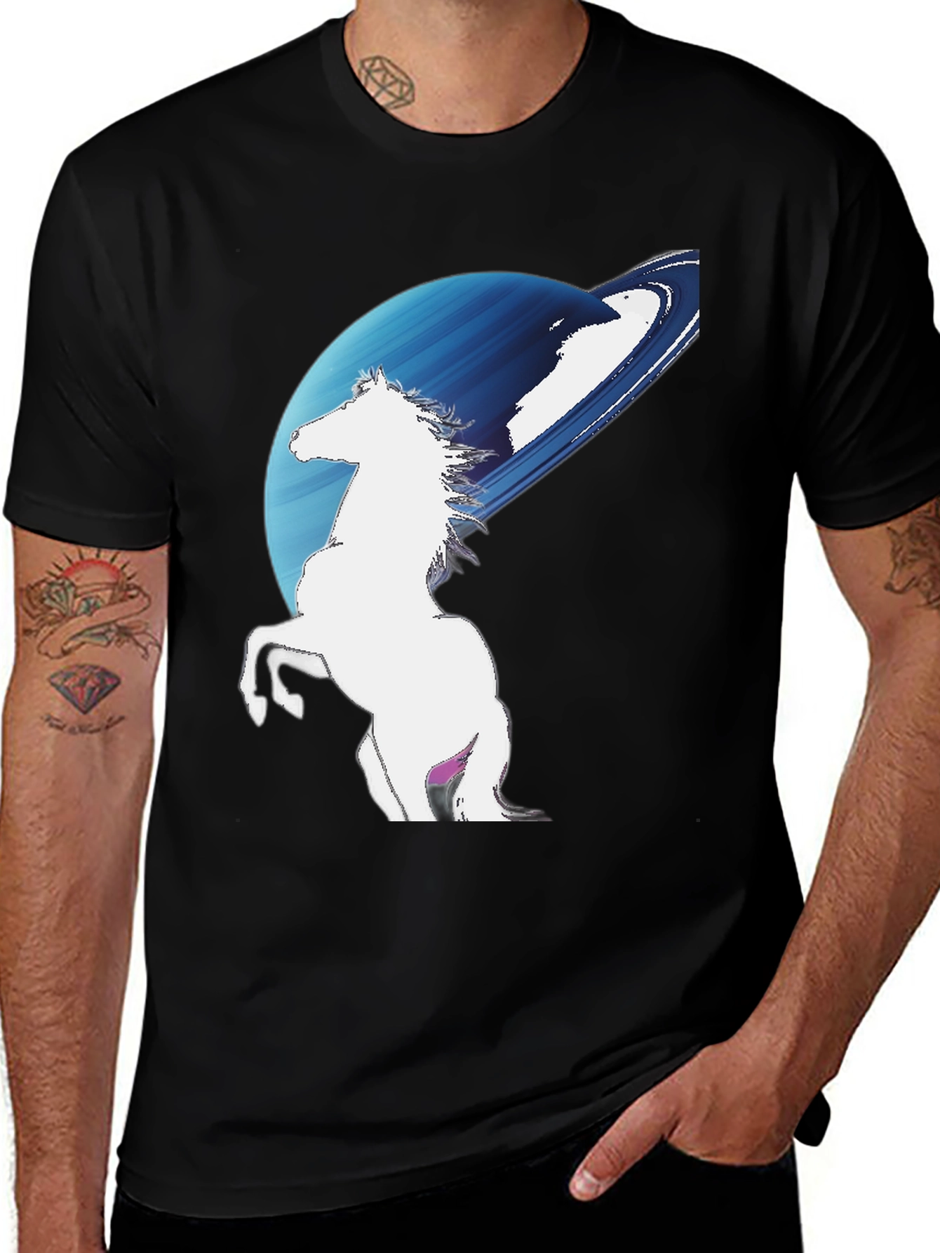 Equine Galaxy T-Shirt - Bold Graphic Tee