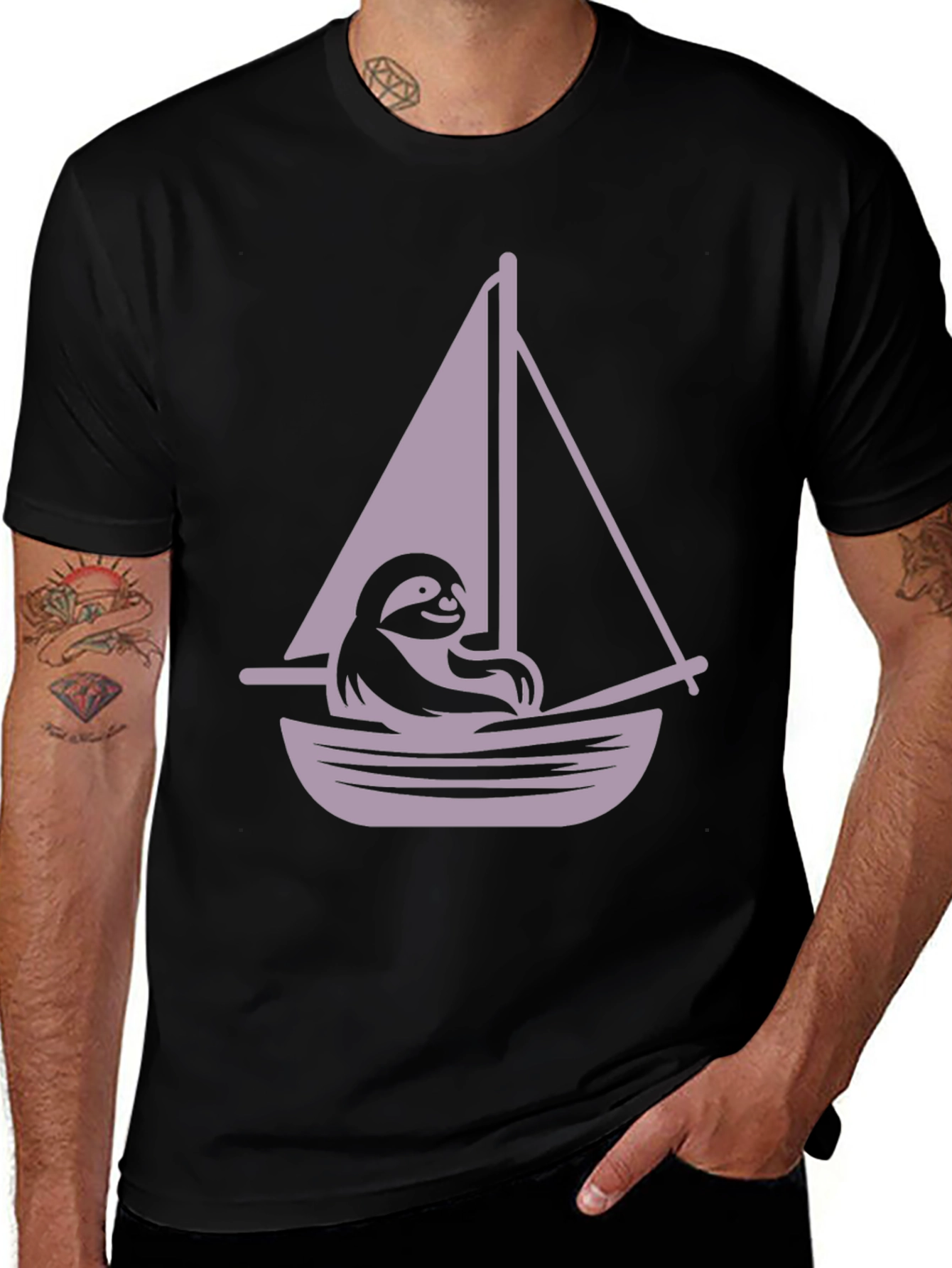 Variant 29 of Sloth Sailing T-Shirt - Relaxed Style