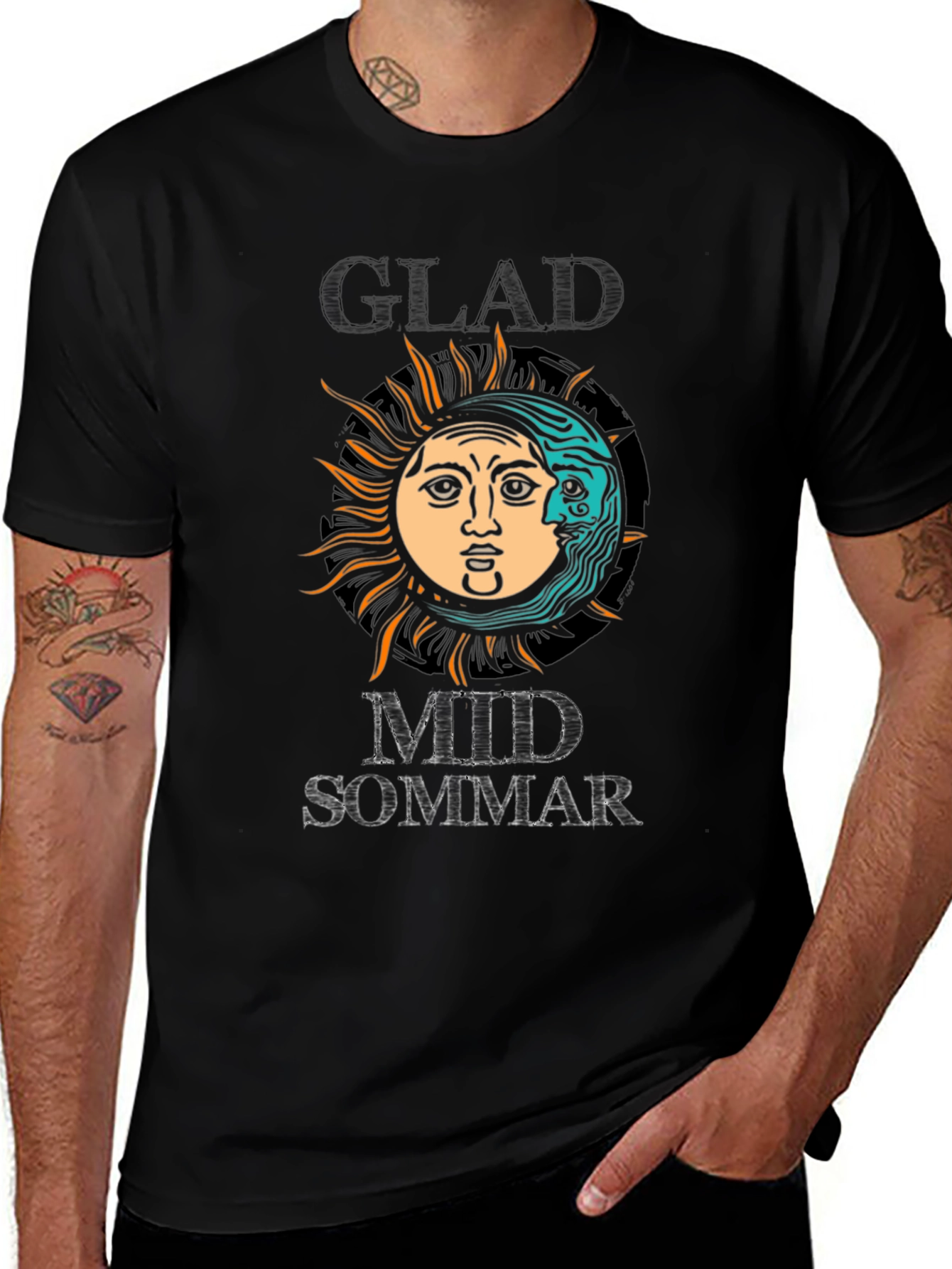 Glad Midsommar Sun and Moon T-Shirt