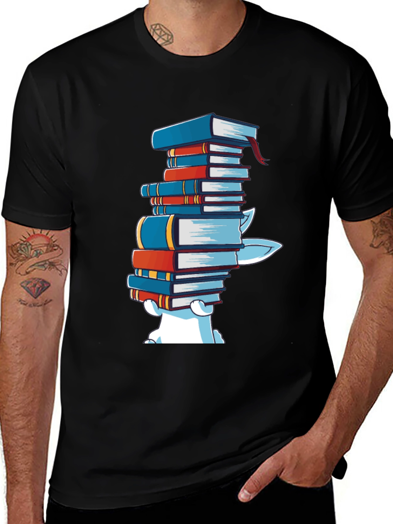 Variant 27 of Bookworm Bear T-Shirt - Cute Graphic Tee for Readers