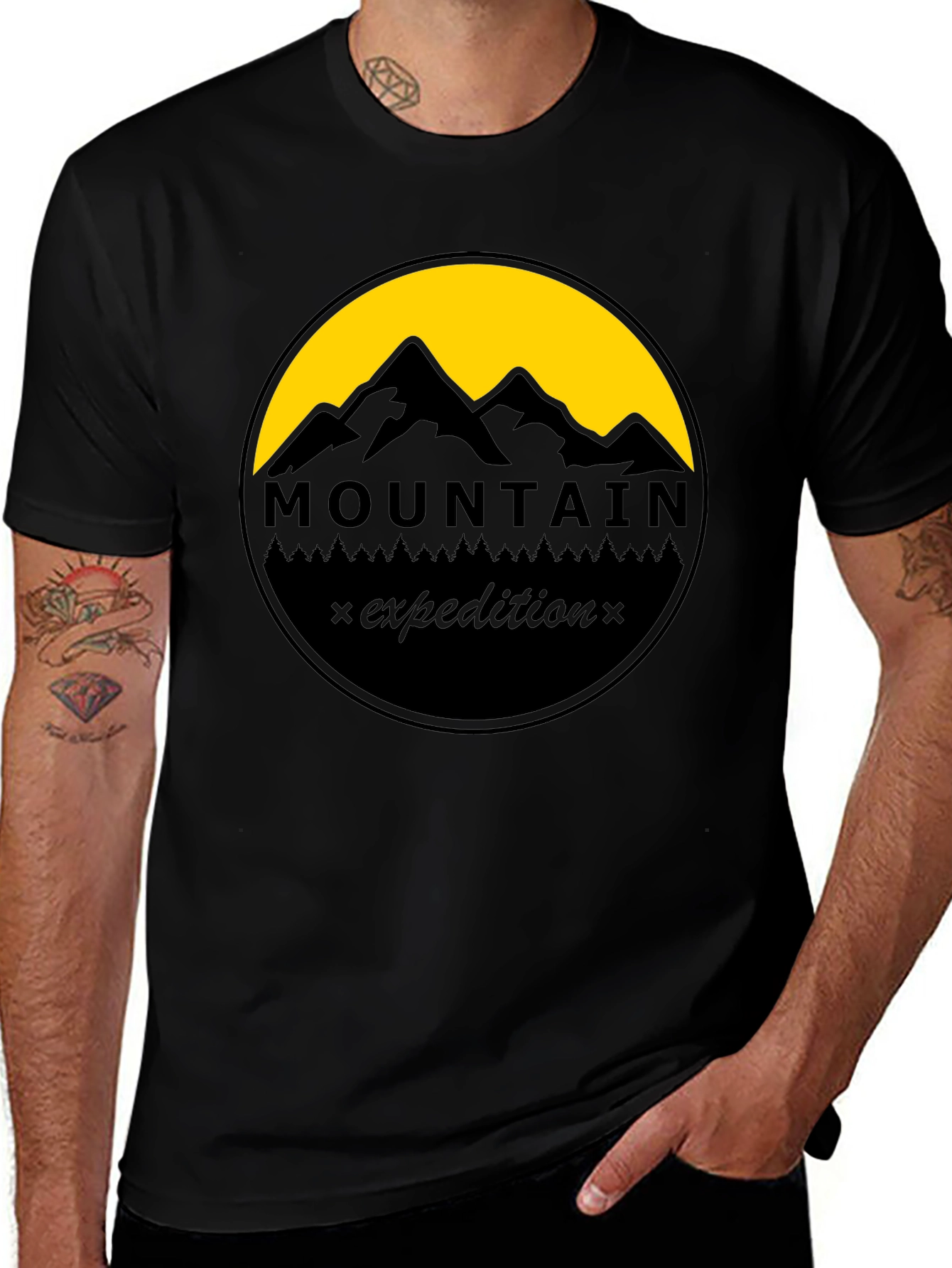 Variant 11 of Mountain Expedition Graphic Tee - Black