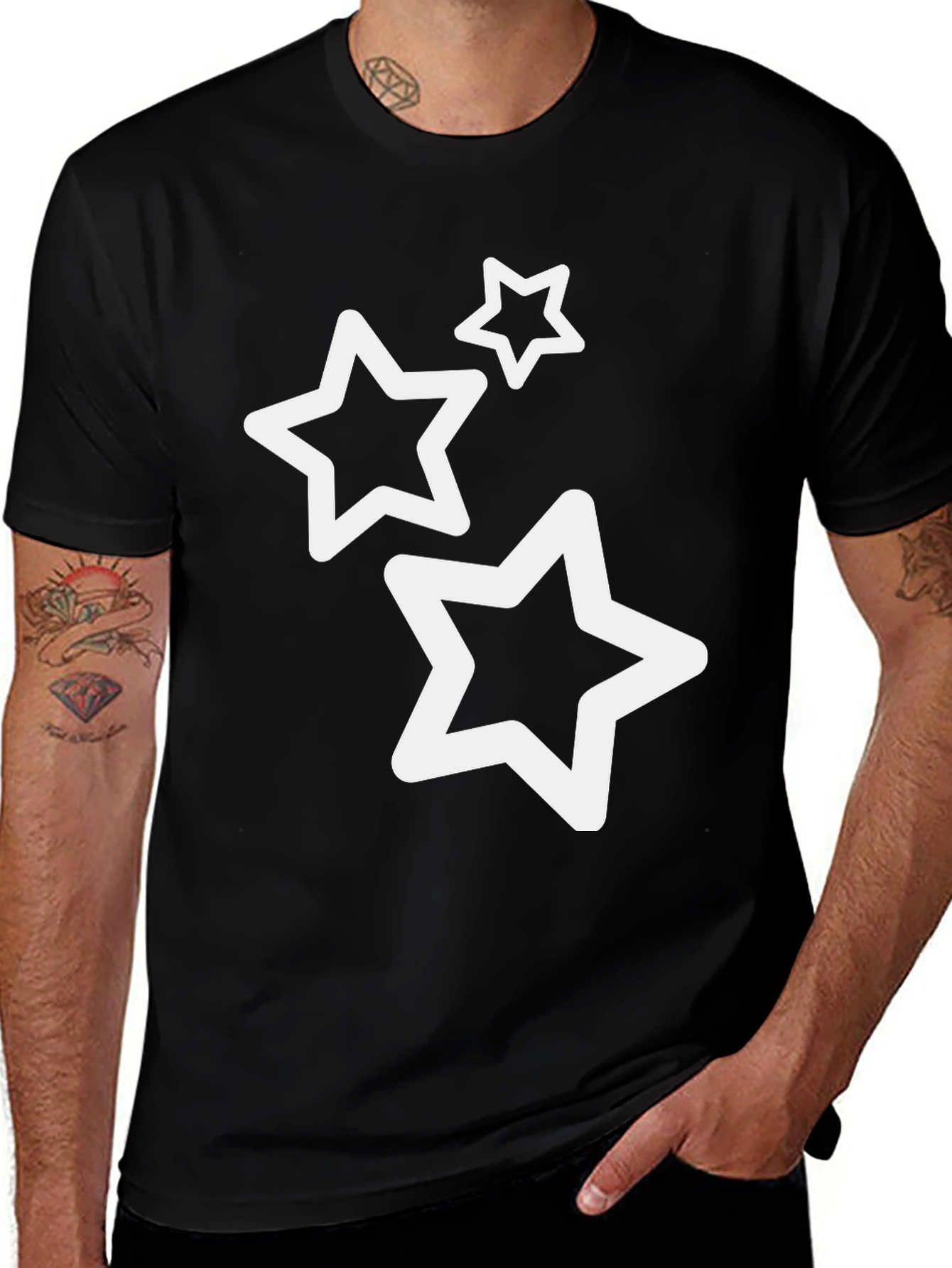 Variant 2 of Starry Black Tee - Casual Comfort