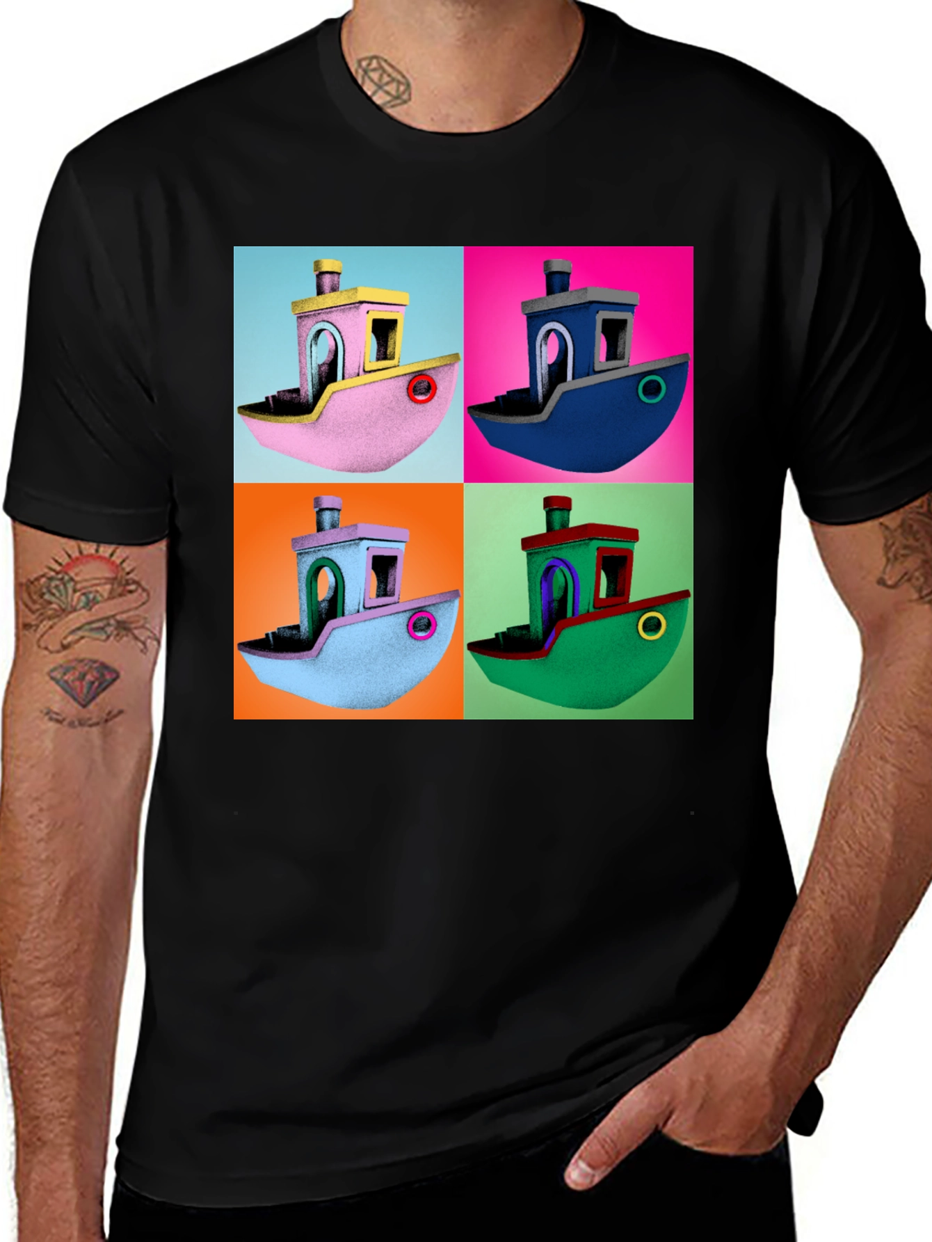 Variant 19 of Pop Art Boat T-Shirt