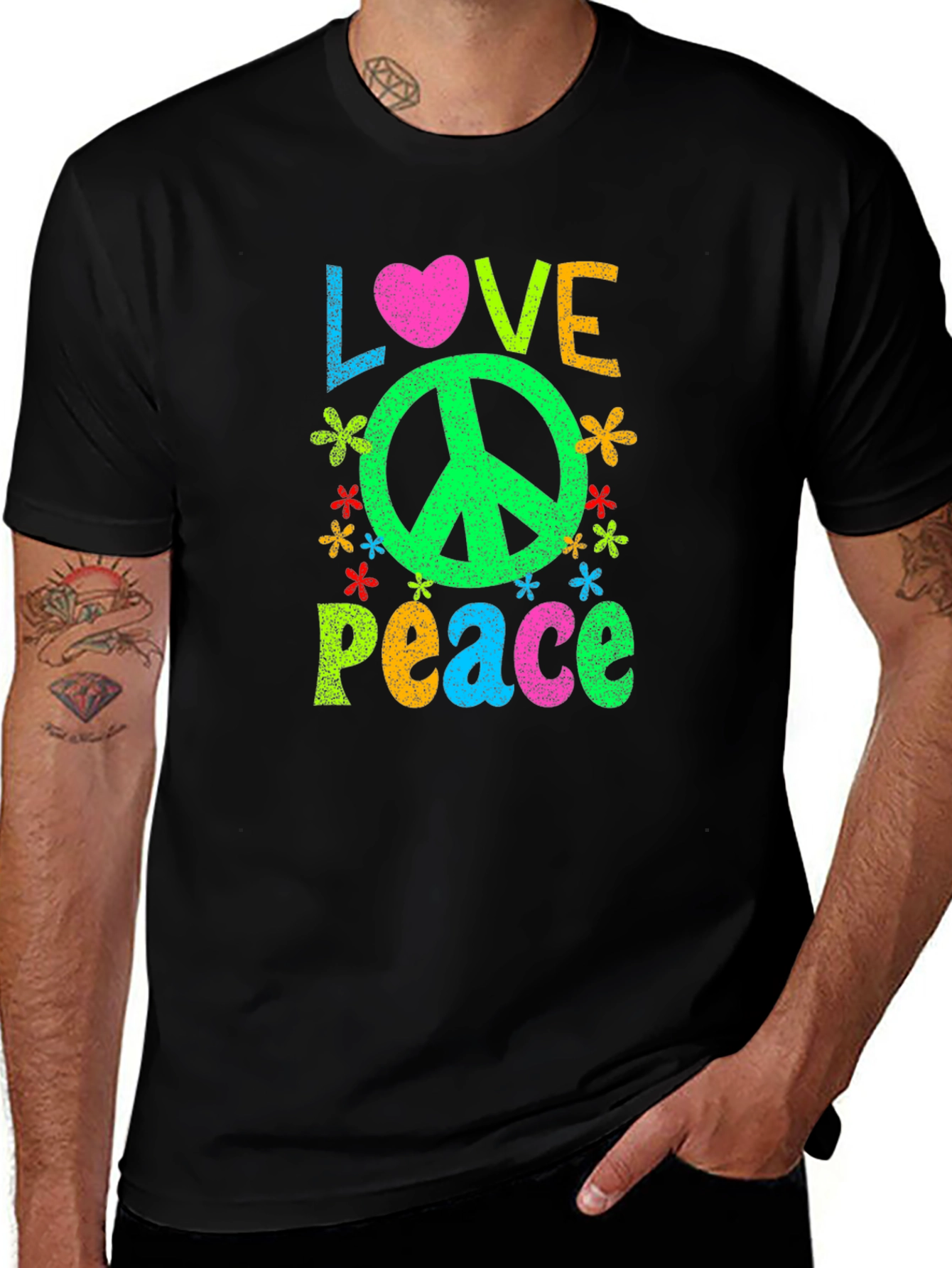 Variant 16 of Love and Peace Graphic T-Shirt