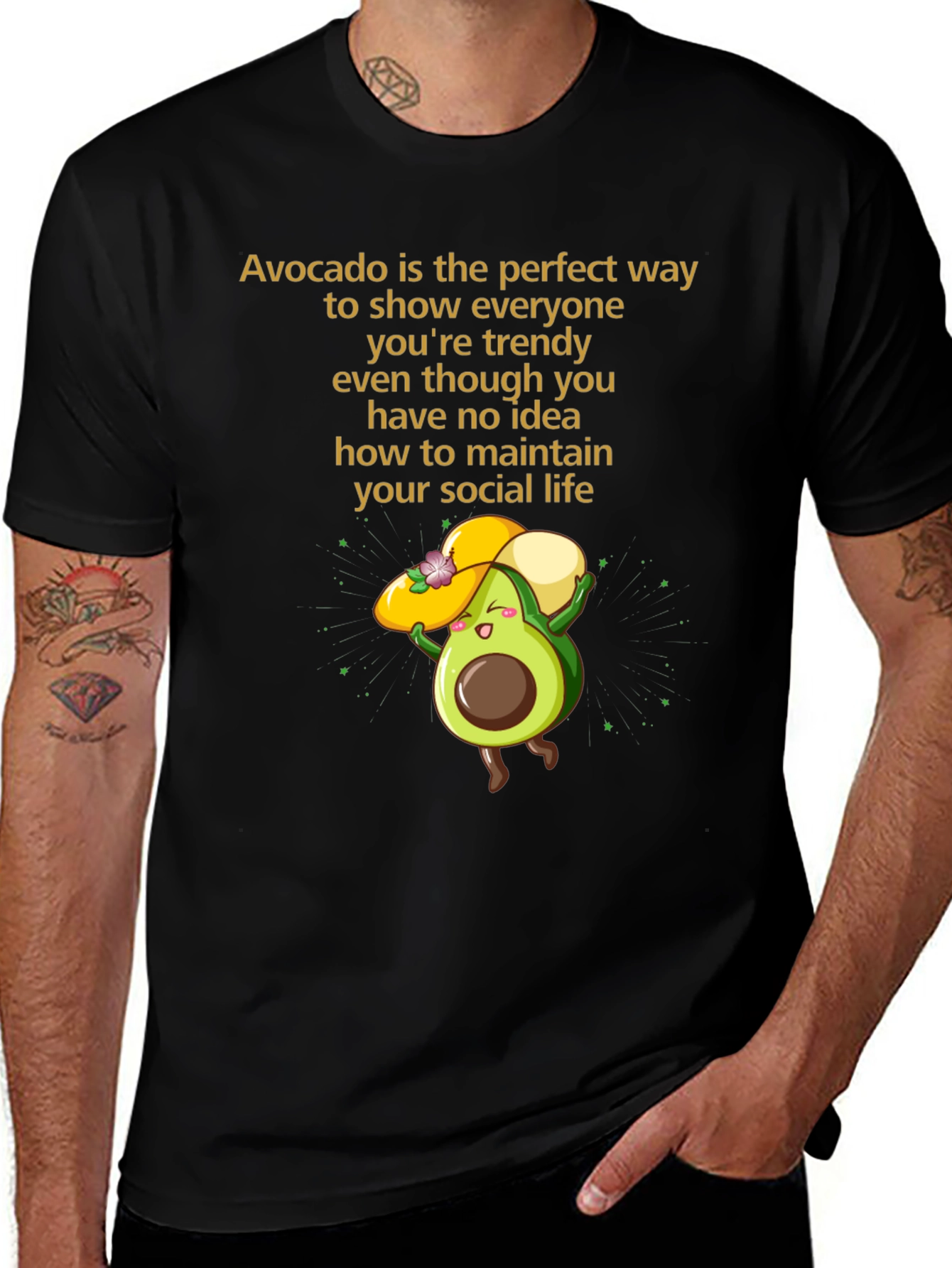 Variant 14 of Trendy Avocado Graphic T-Shirt