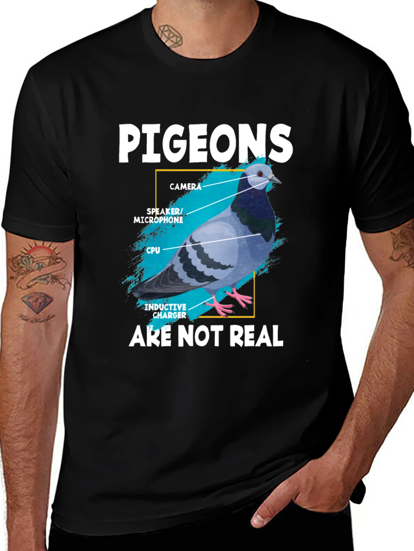 Pigeons Are Not Real Funny Conspiracy T-Shirt