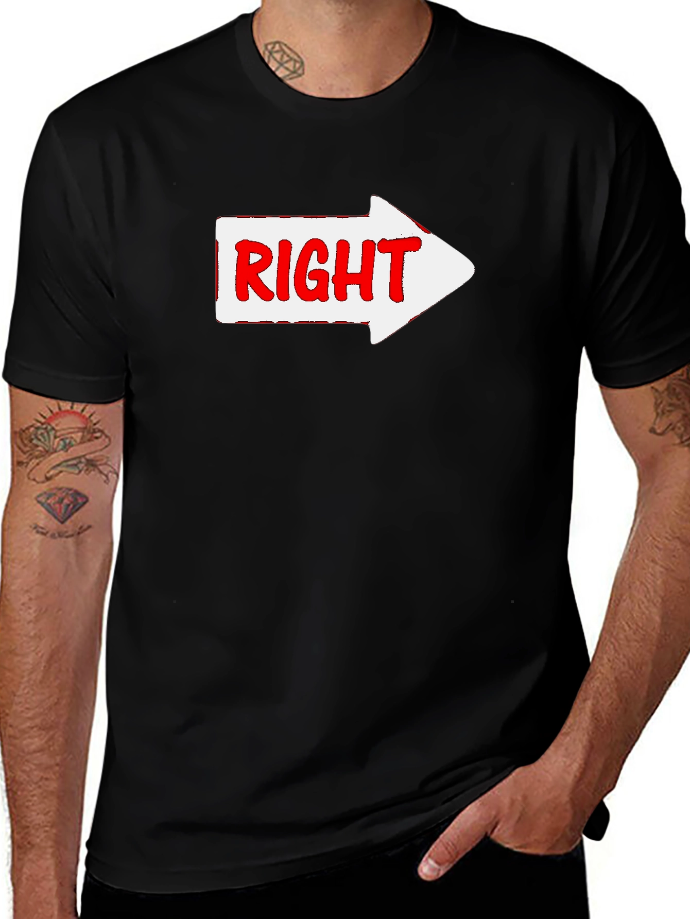 Right Arrow Graphic T-Shirt - Point the Way!