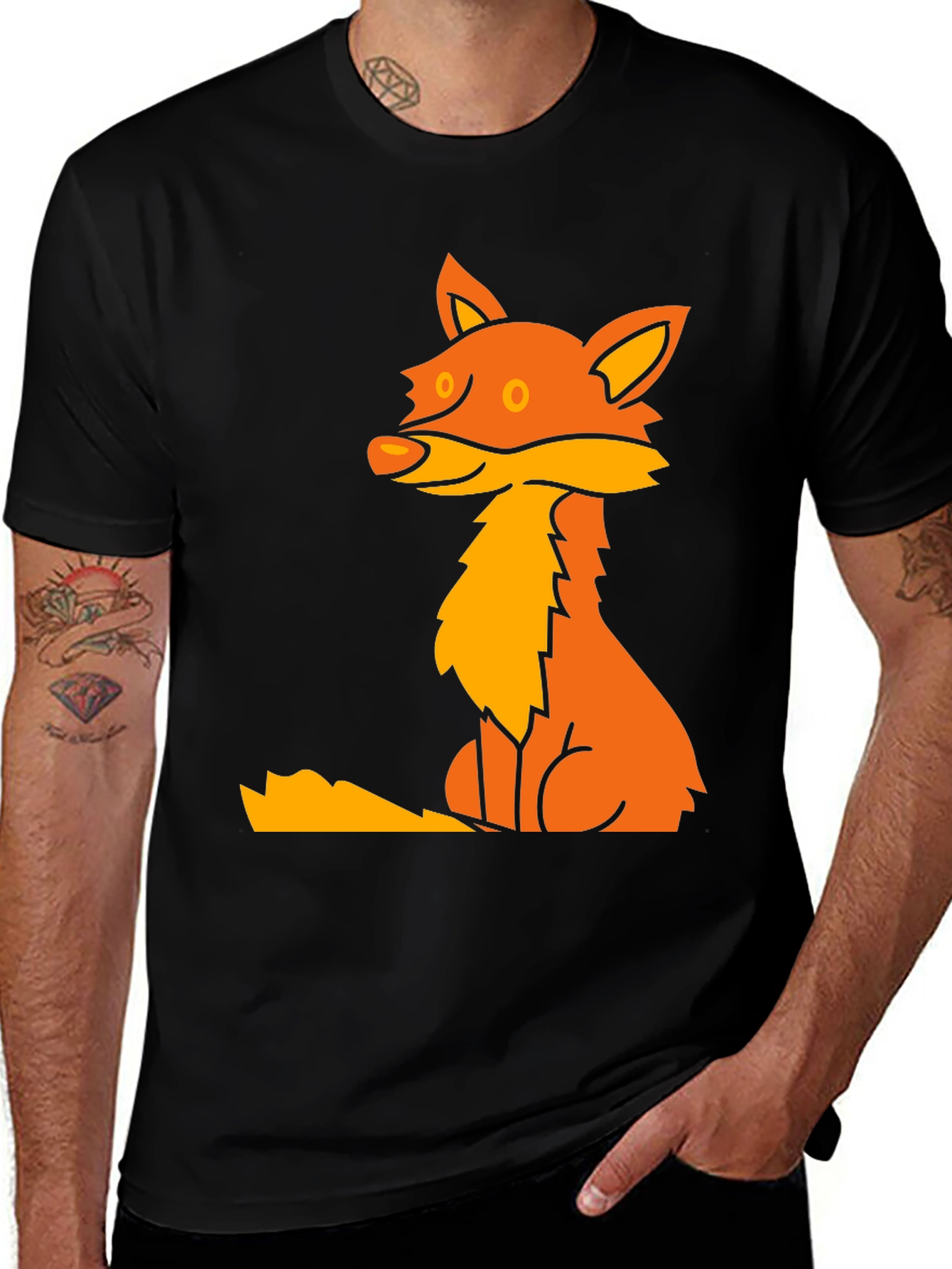 Variant 24 of Fox Graphic Black T-Shirt - Casual Men's Tee