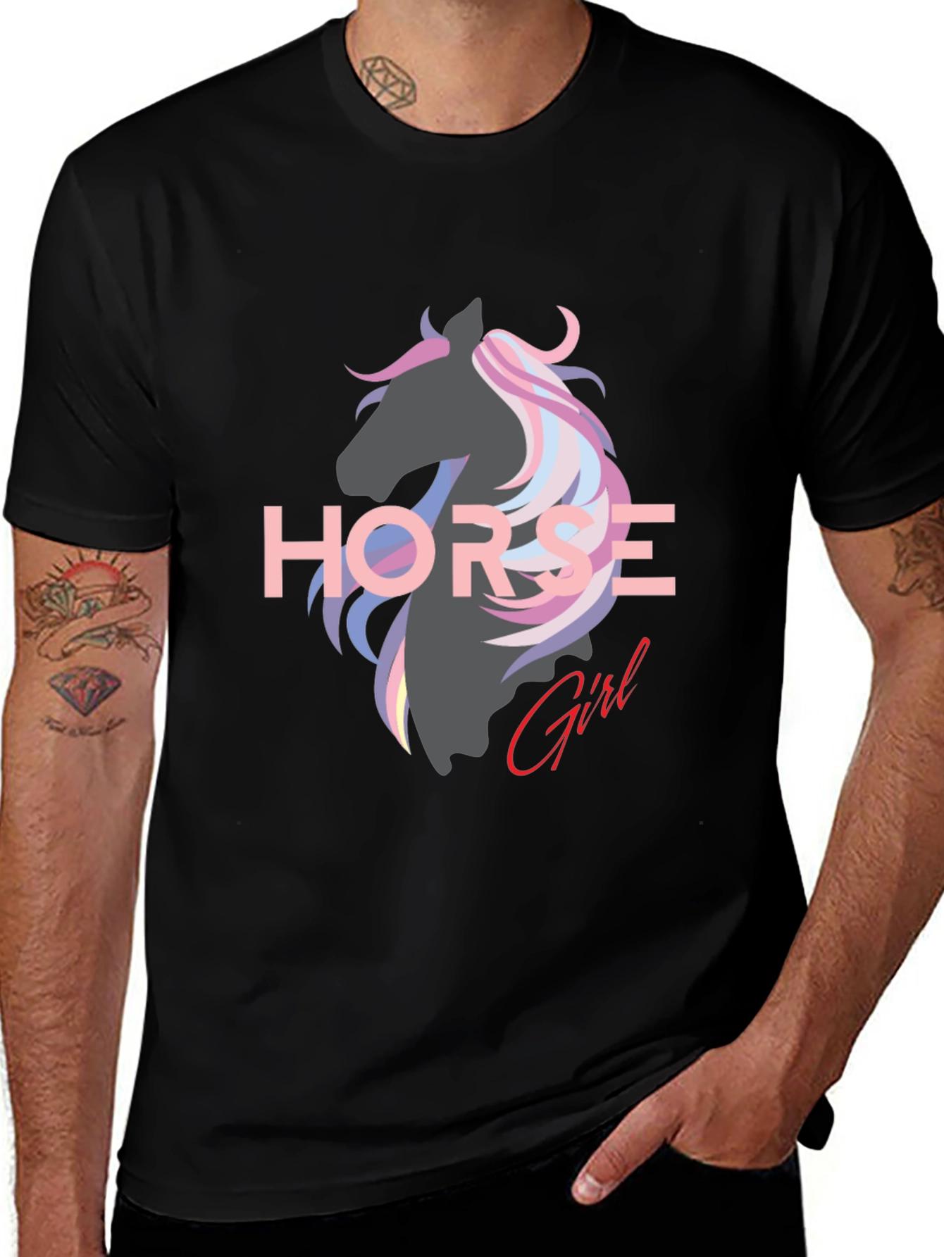 Variant 23 of Horse Girl T-Shirt - Stylish Graphic Tee for Equestrian Lovers