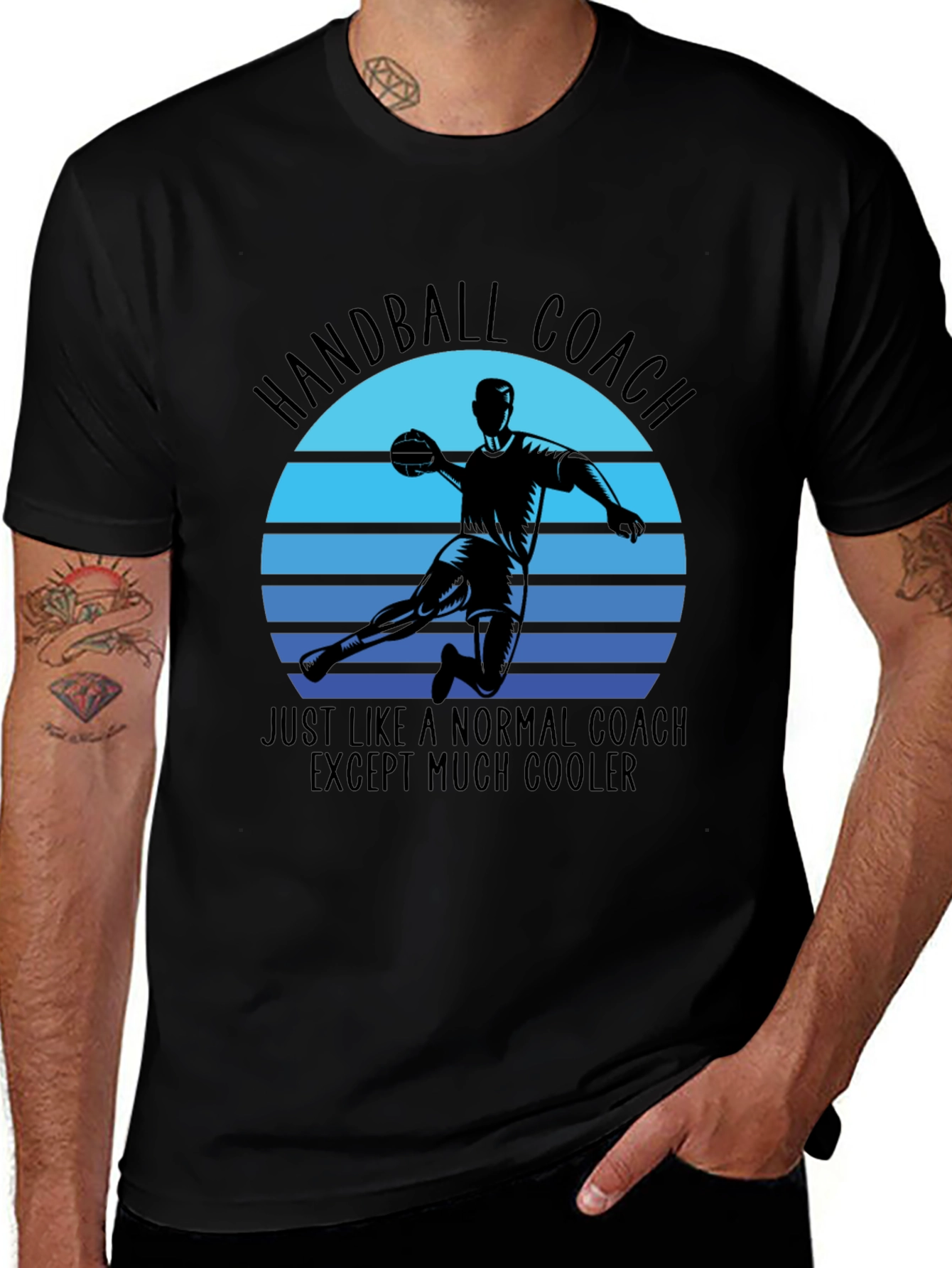 Variant 28 of Handball Coach Cool Graphic T-Shirt