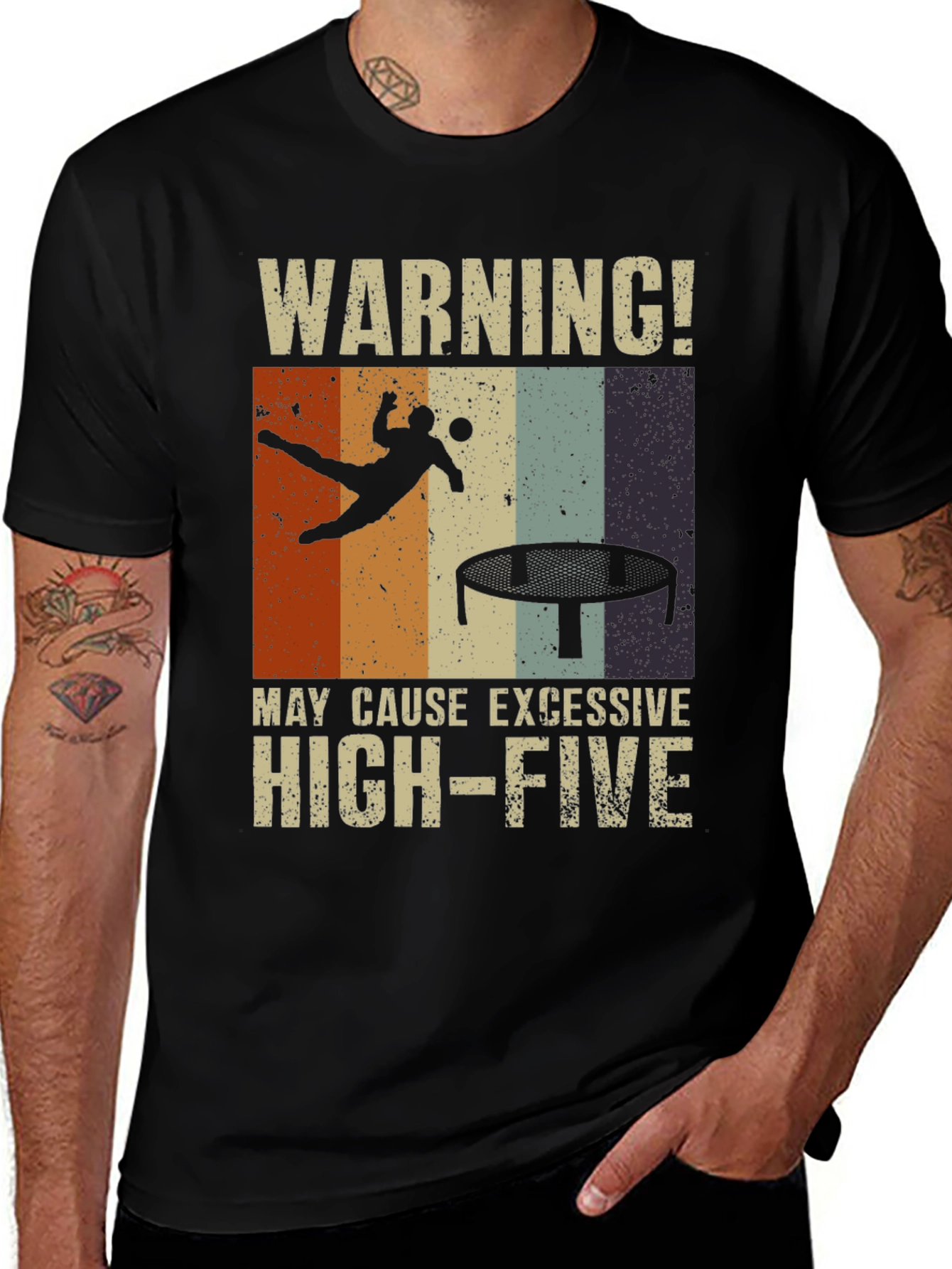 Variant 25 of Warning! Excessive High-Five Trampoline T-Shirt
