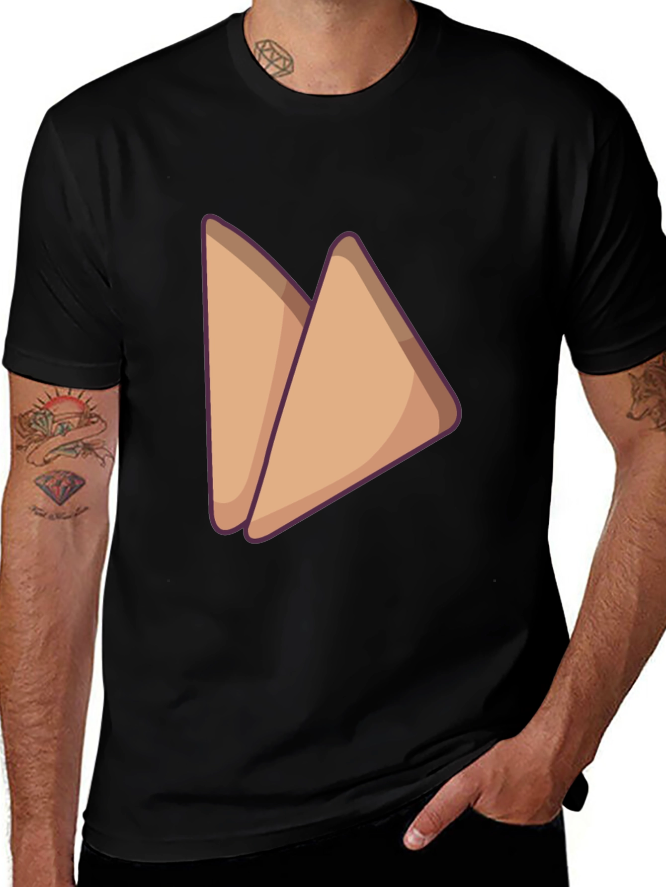 Variant 29 of Sandwich Graphic Tee - Casual Black T-Shirt
