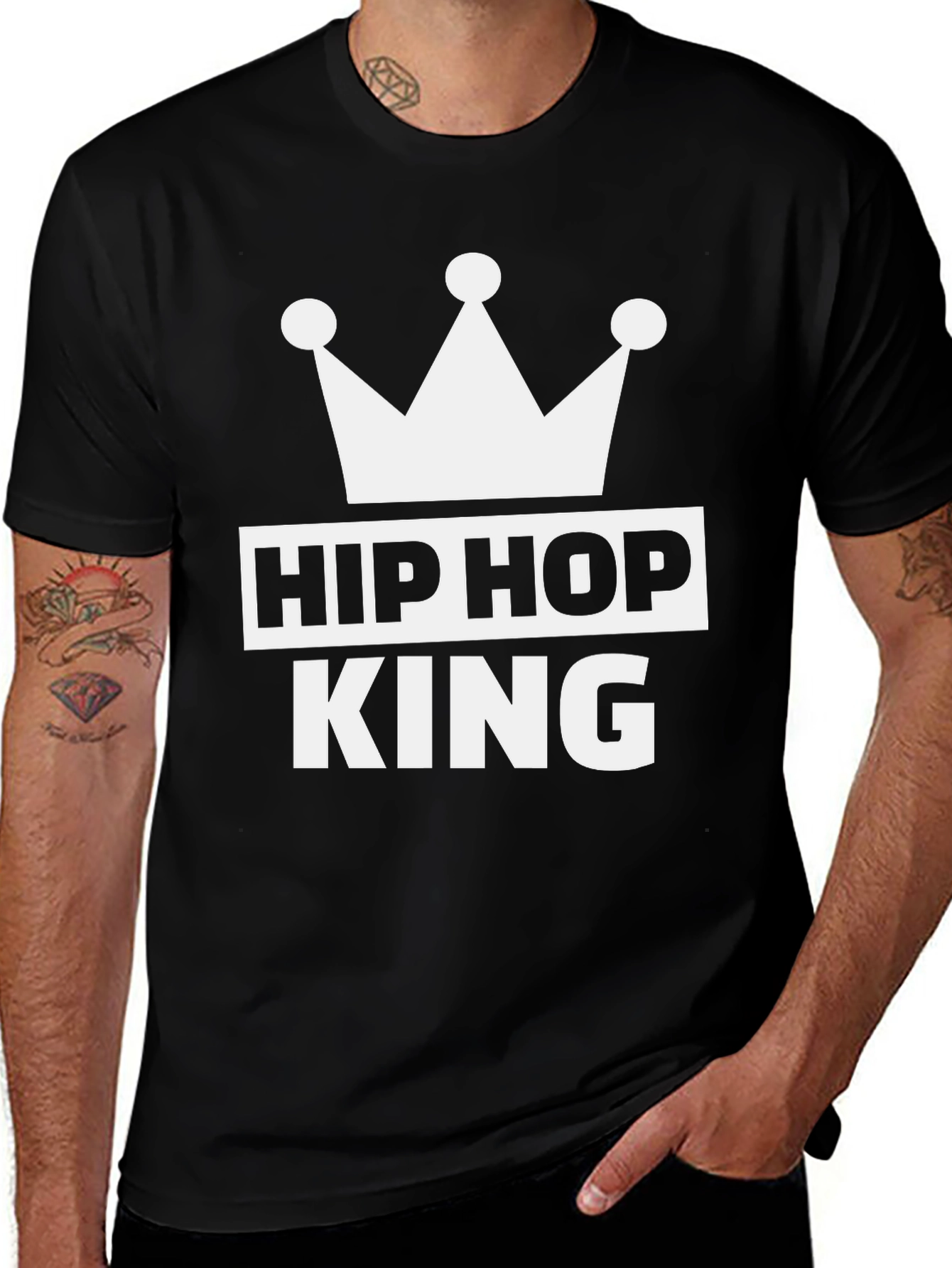 Hip Hop King Graphic Tee - Crown Design
