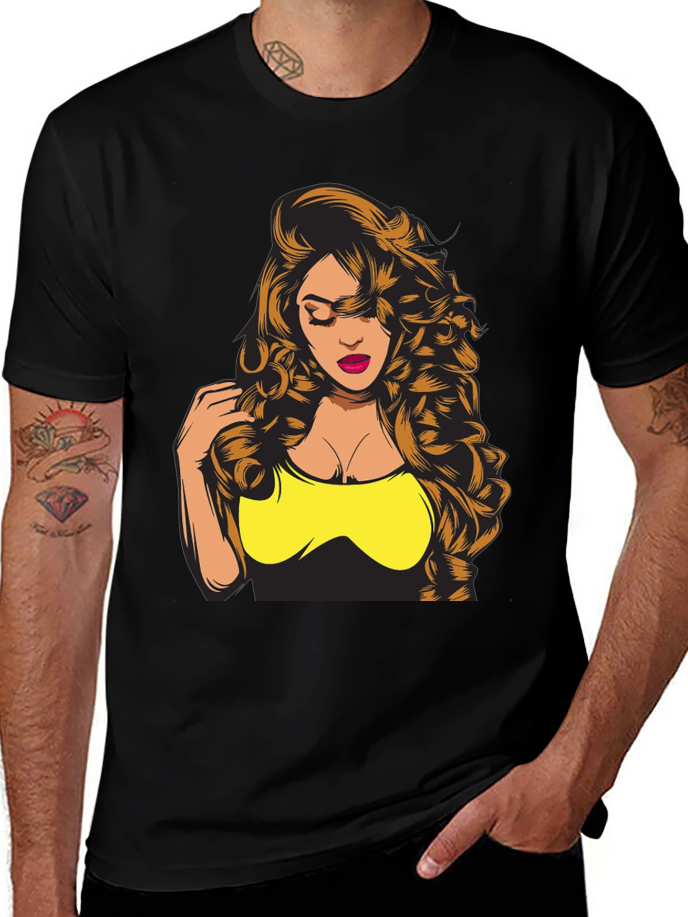Variant 6 of Woman Graphic Print Black T-Shirt
