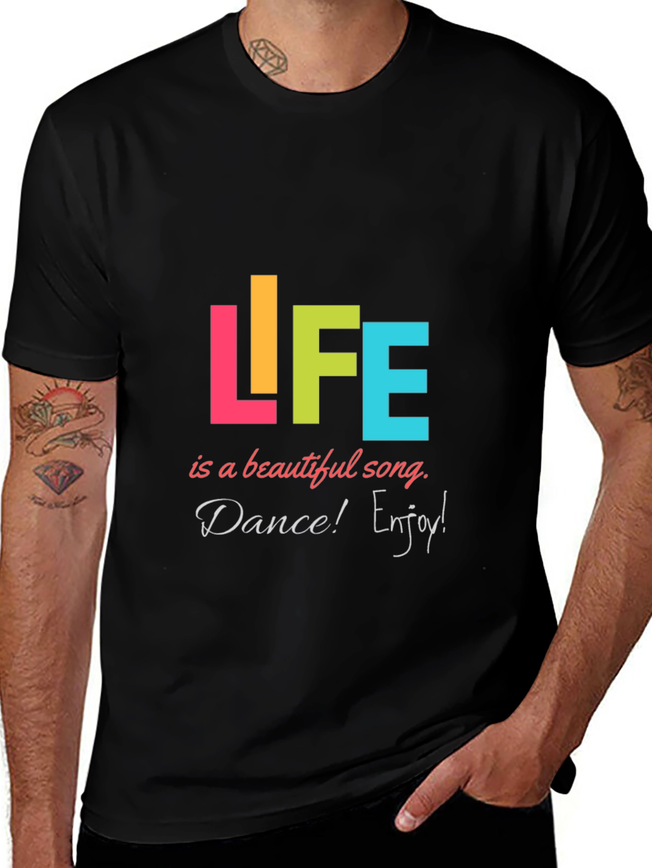 Variant 4 of Colorful Life T-Shirt - Enjoy Every Moment!