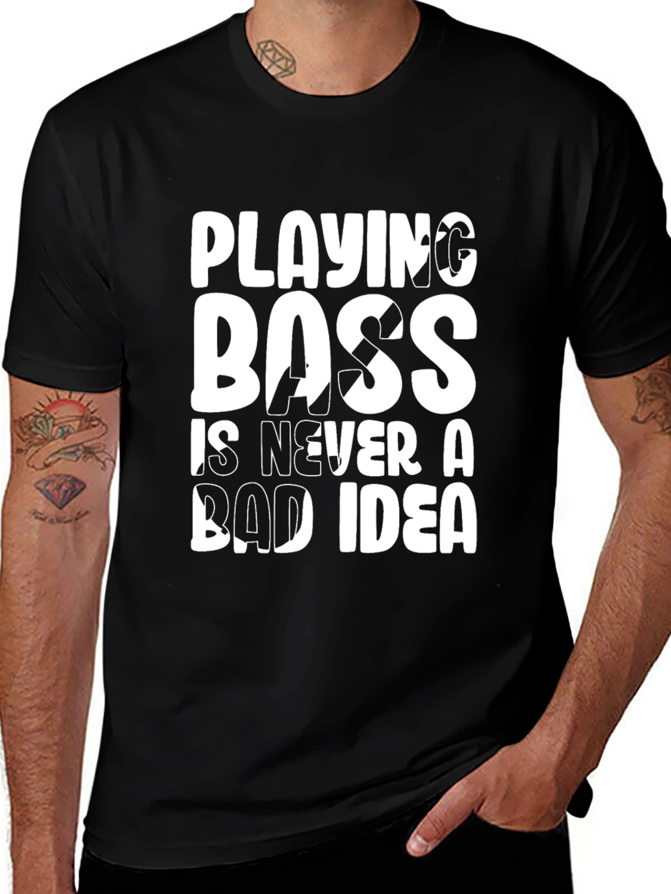 Variant 7 of Playing Boss Graphic Tee - Black Cotton T-Shirt