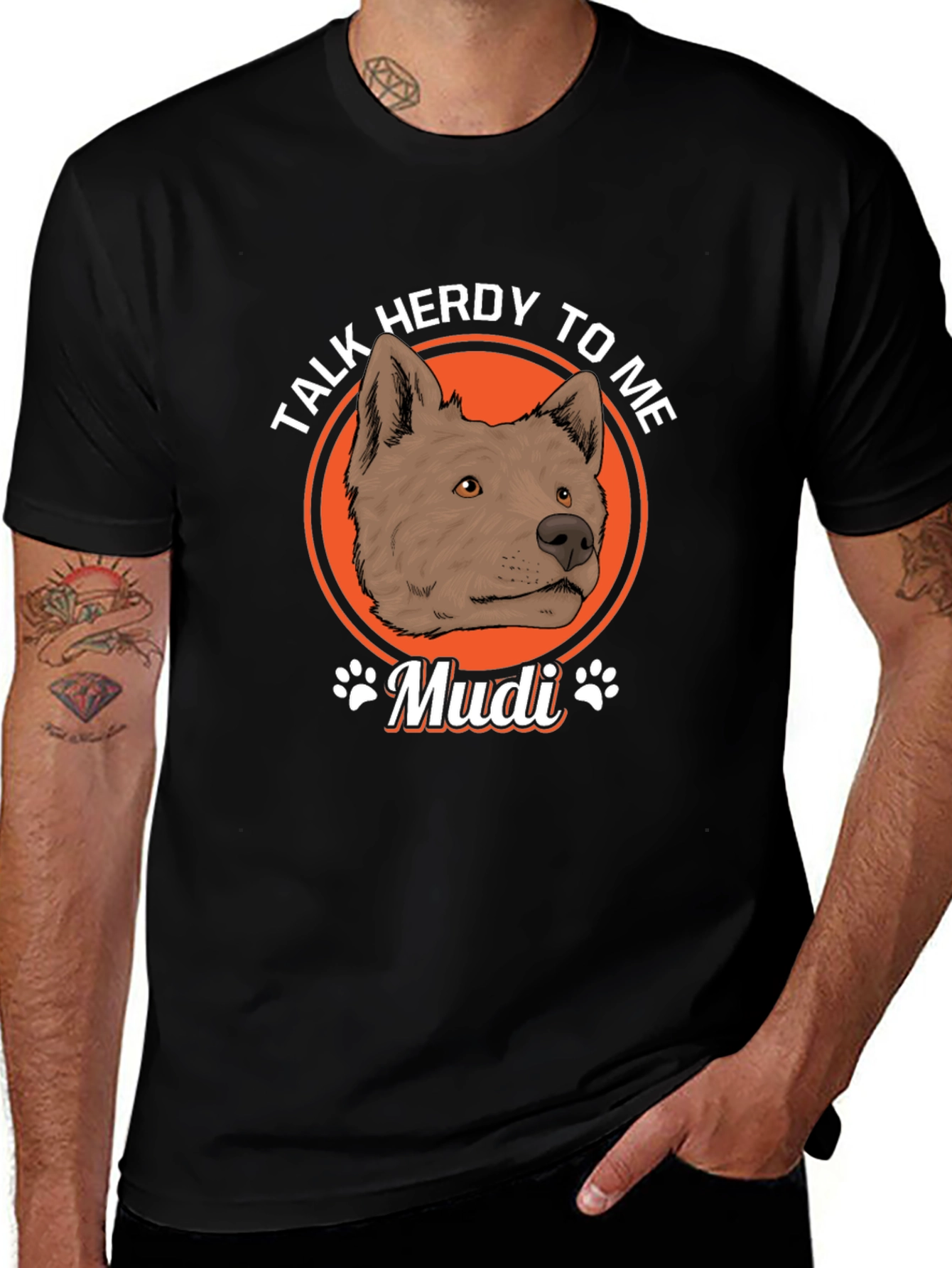 Variant 25 of Talk Herdy To Me - Mudi Dog Breed T-Shirt