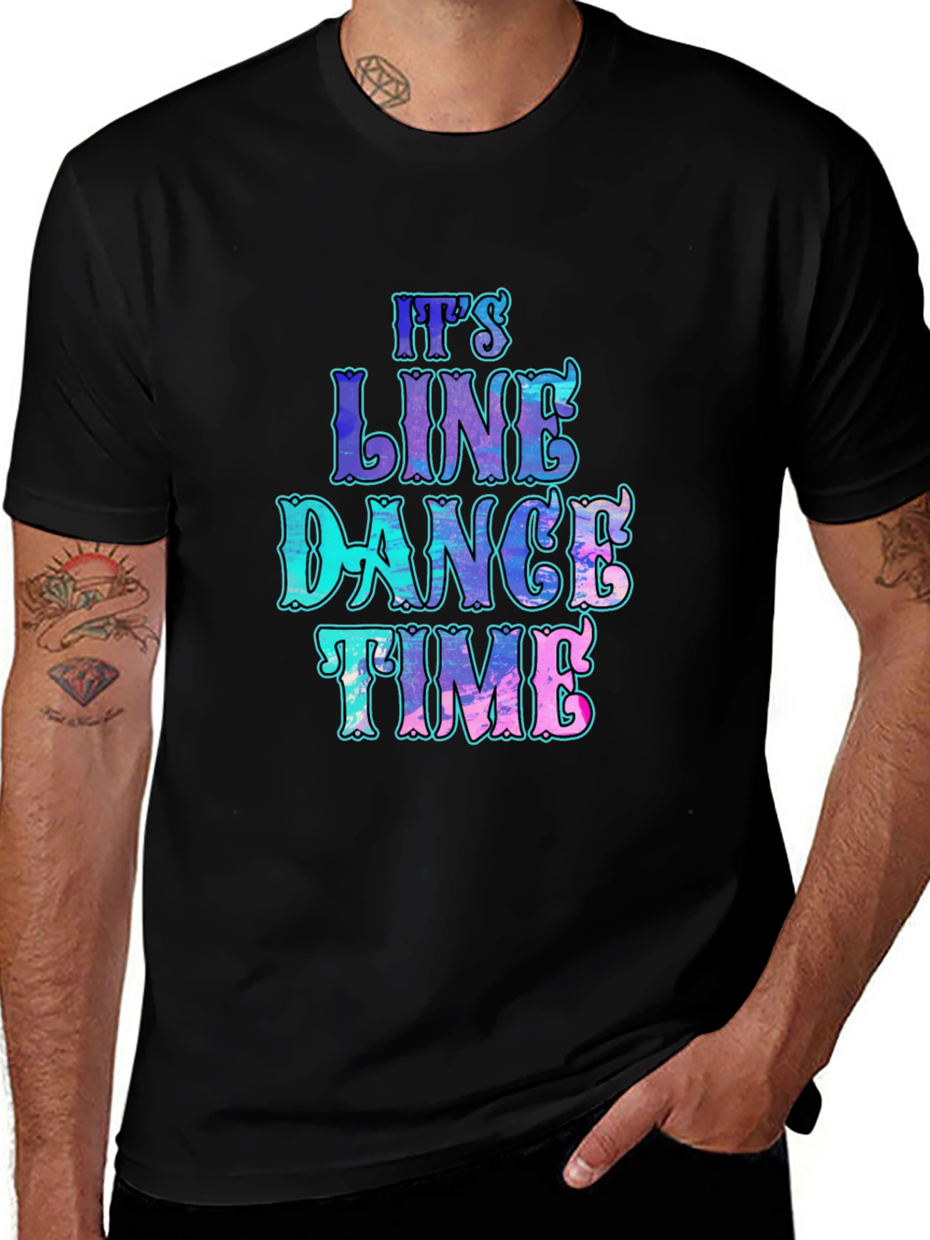 It's Line Dance Time T-Shirt - Fun Graphic Tee