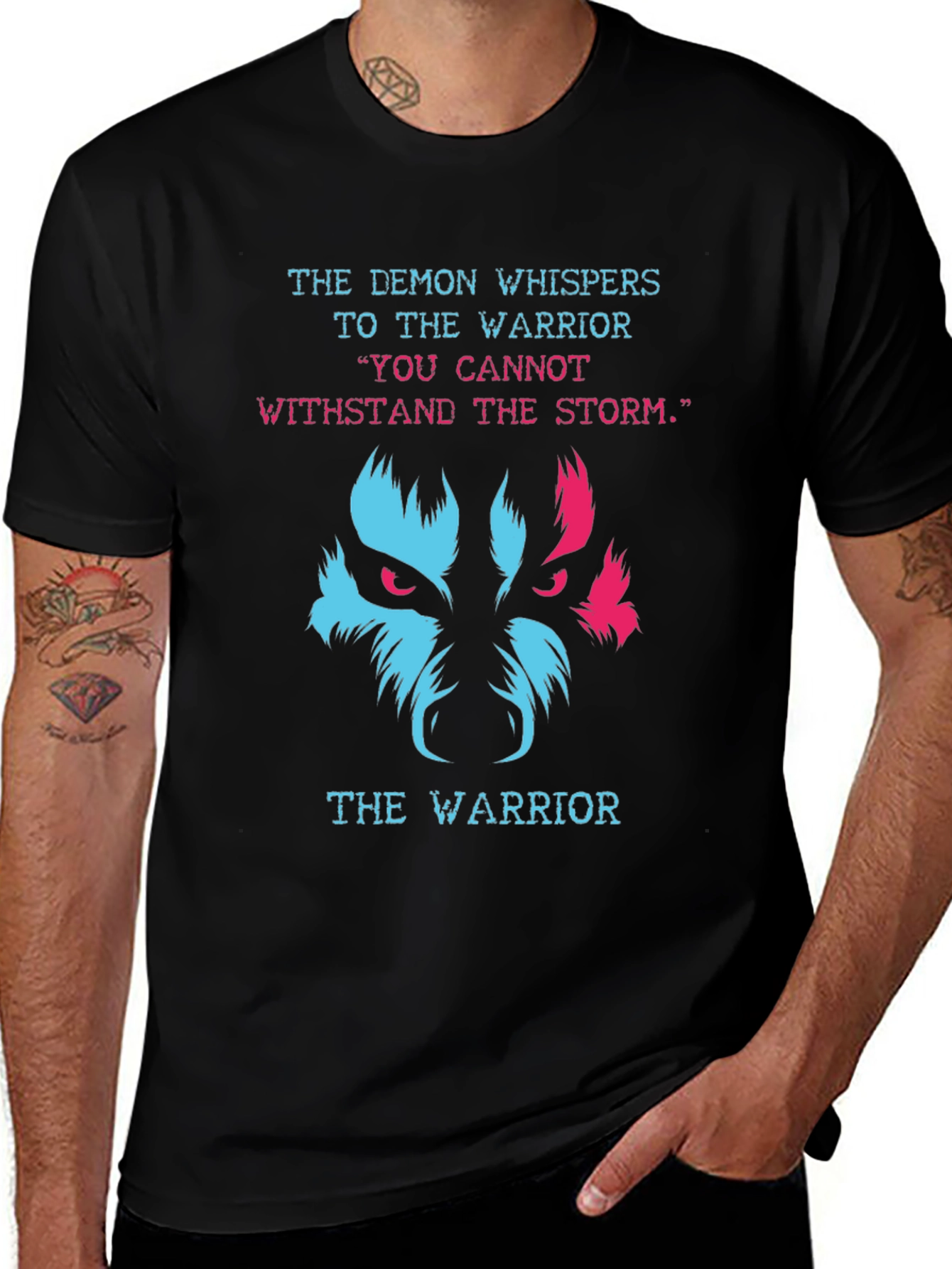 Variant 26 of Warrior Graphic T-Shirt: The Demon Whispers Tee