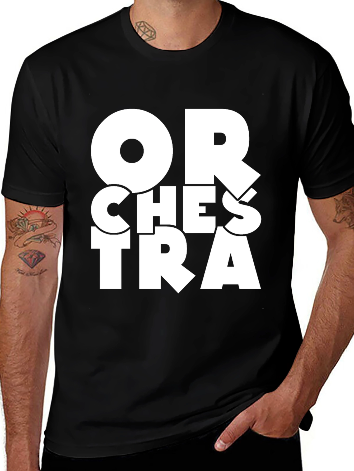 Variant 15 of Orchestra Graphic T-Shirt, Black, Unisex