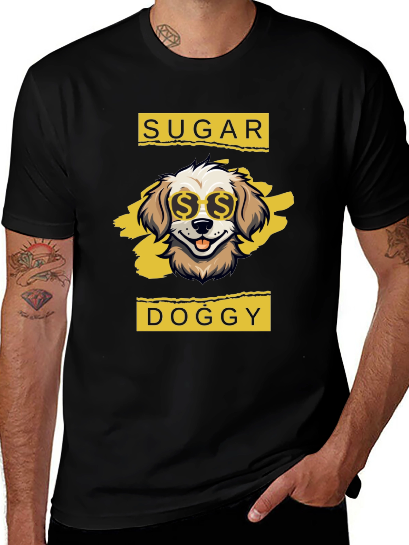 Variant 9 of Sugar Doggy T-Shirt - Cool Canine Design