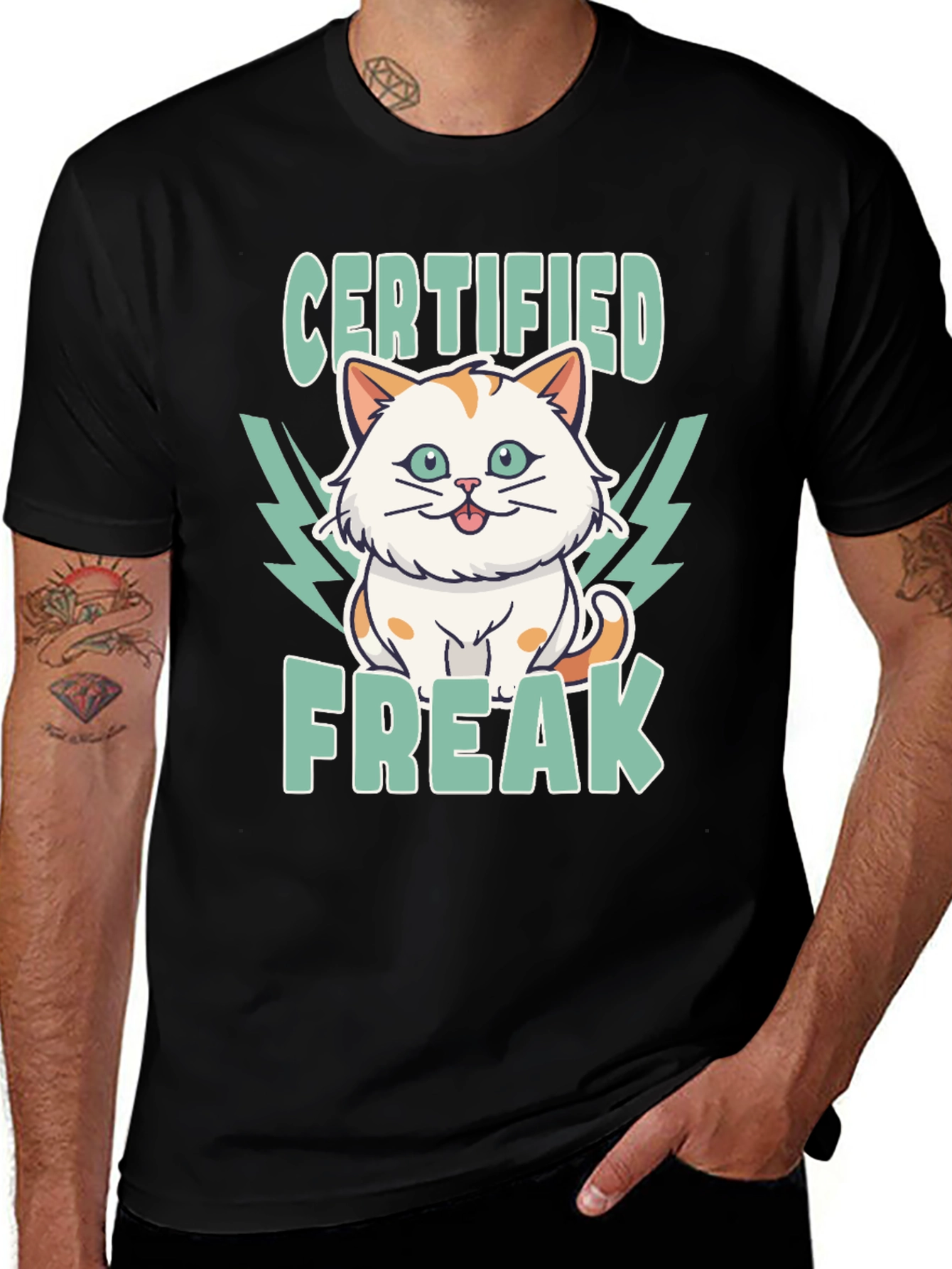 Variant 14 of Certified Freak Cat T-Shirt - Funny Graphic Tee