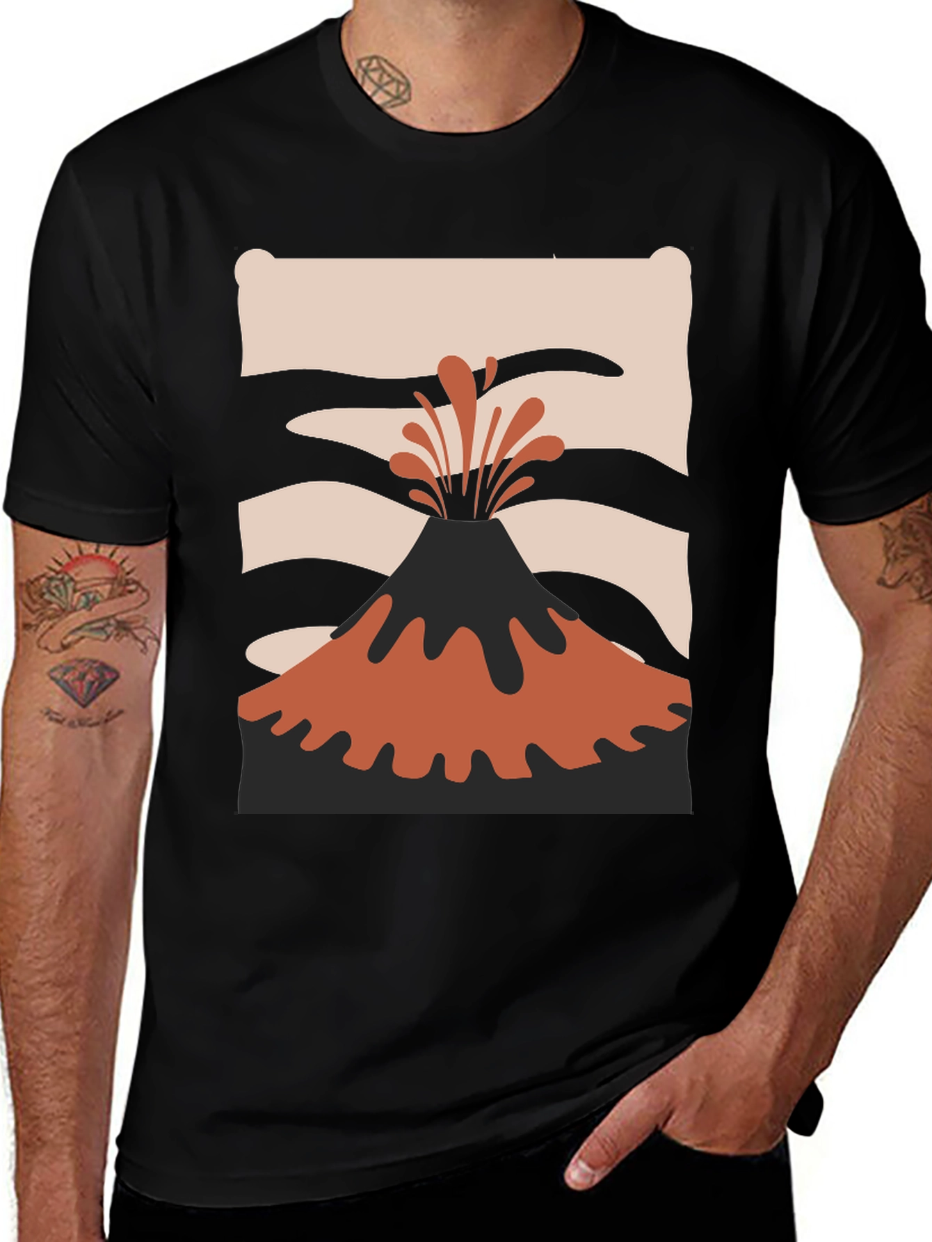 Variant 23 of Volcano Graphic Tee - Eruption Style