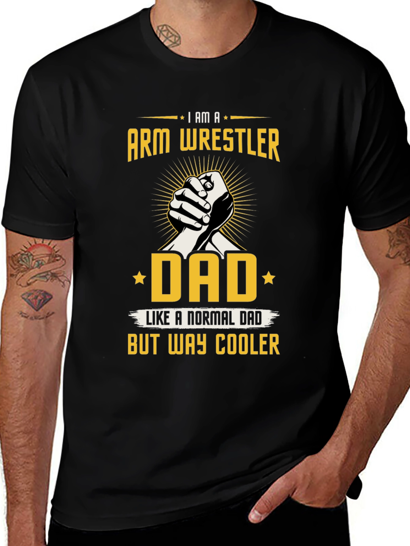 Arm Wrestler Dad T-Shirt - Cool Father's Day Gift